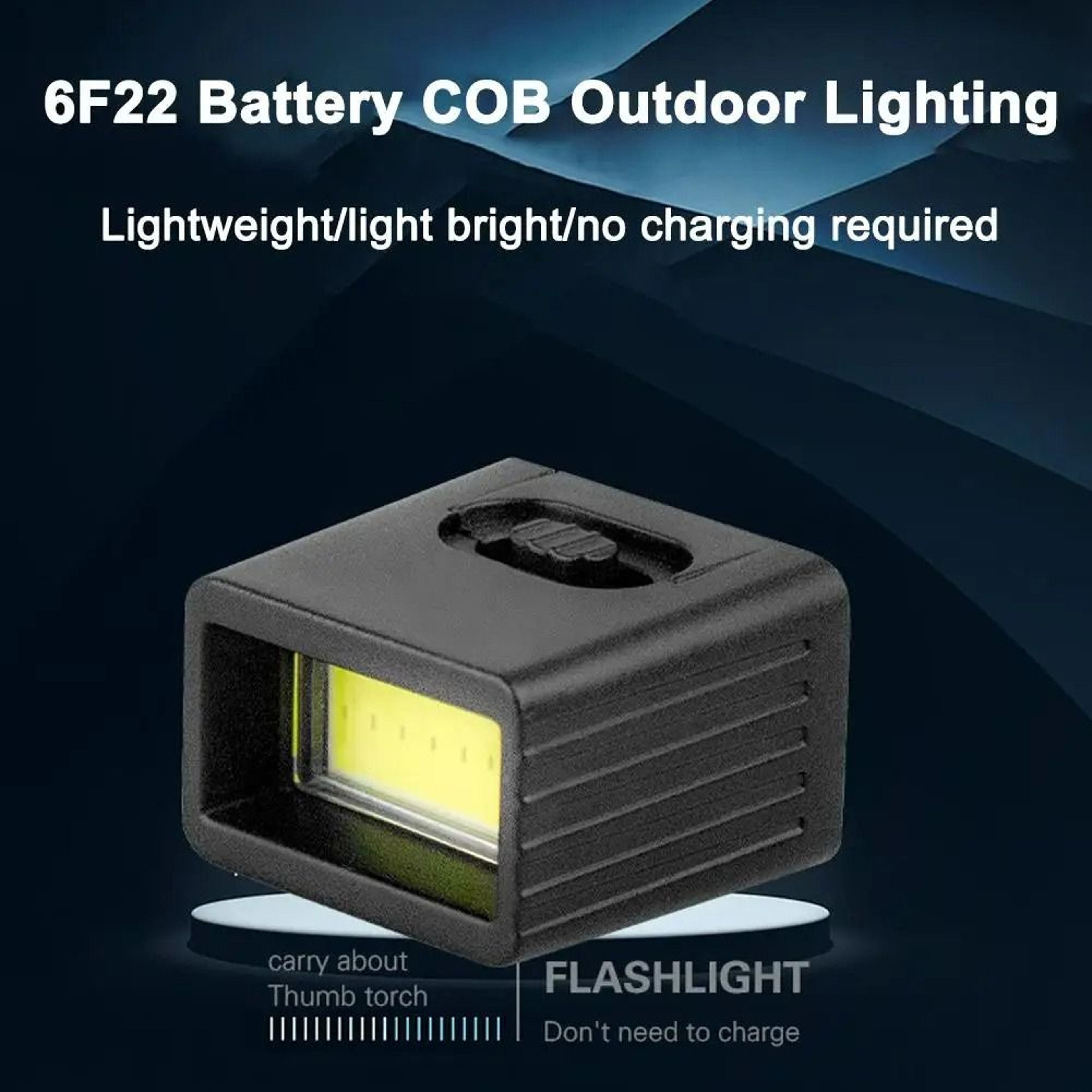 Mini 9V Battery SnapOn LED Pocket Flashlight 6