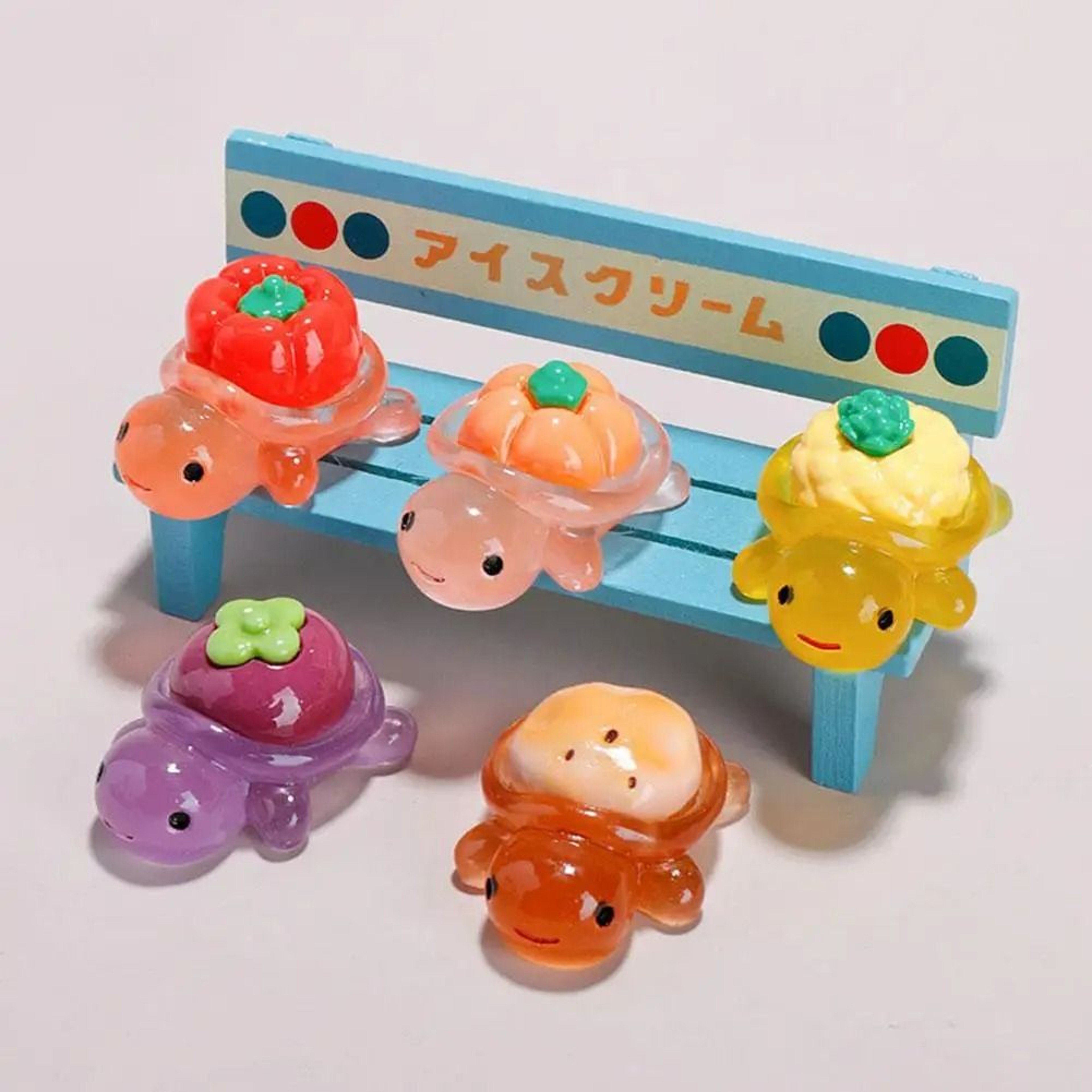 Mini Glow In The Dark Turtle Figurines Micro Landscape Decor 4