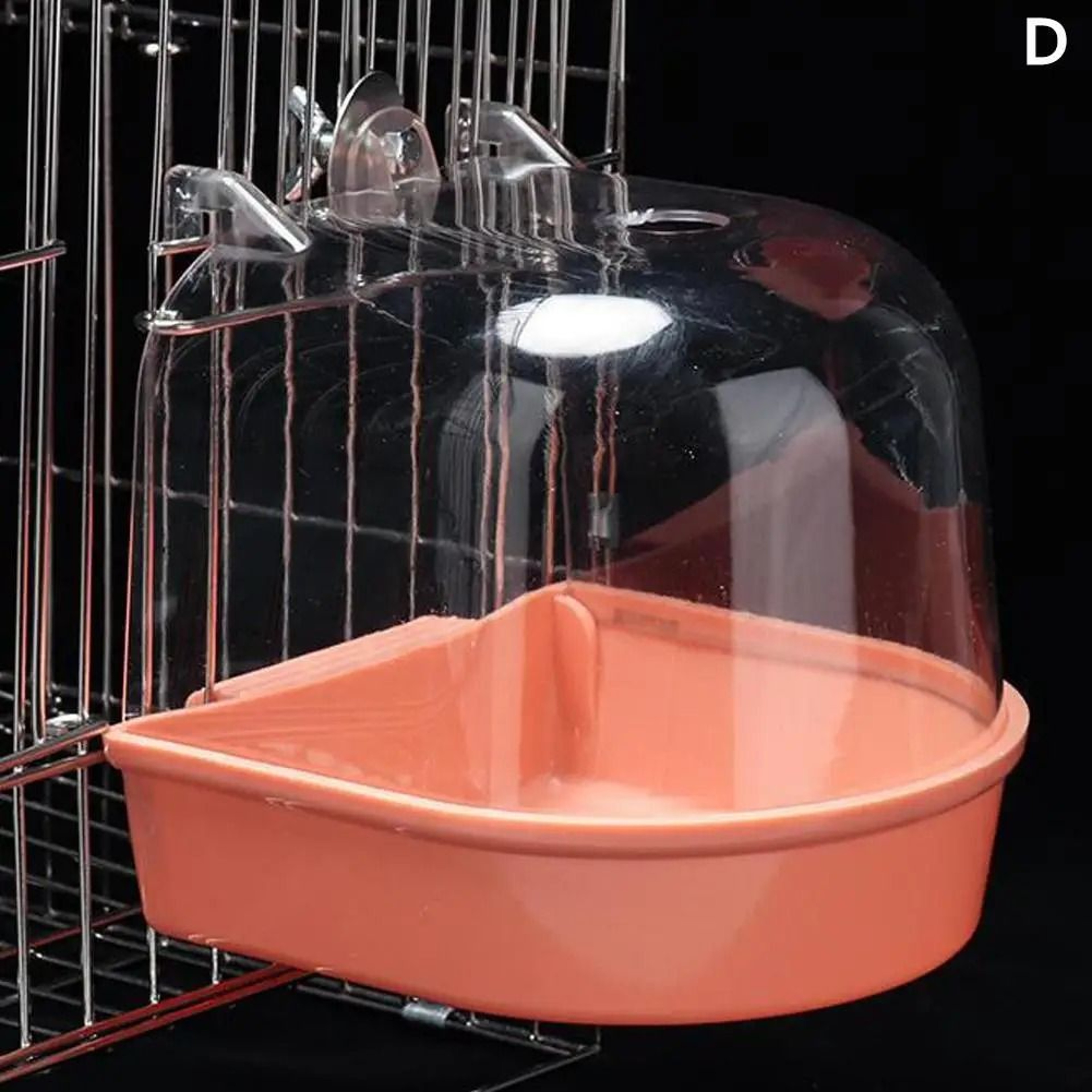Clear Hanging Bird Bath Cube Box For Cage Attachment 9
