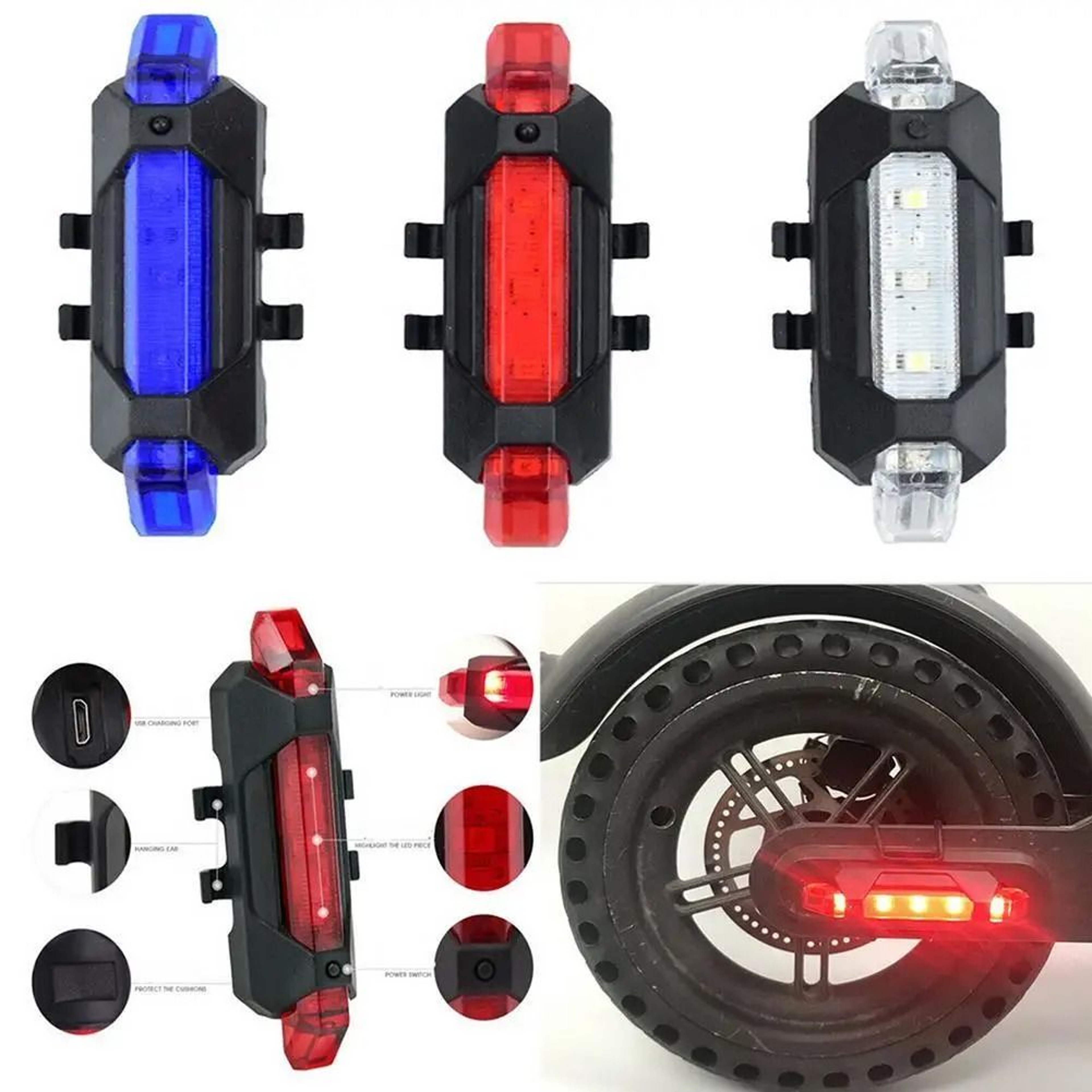 Electric Scooter LED Warning Strip Light For Night Cycling 1