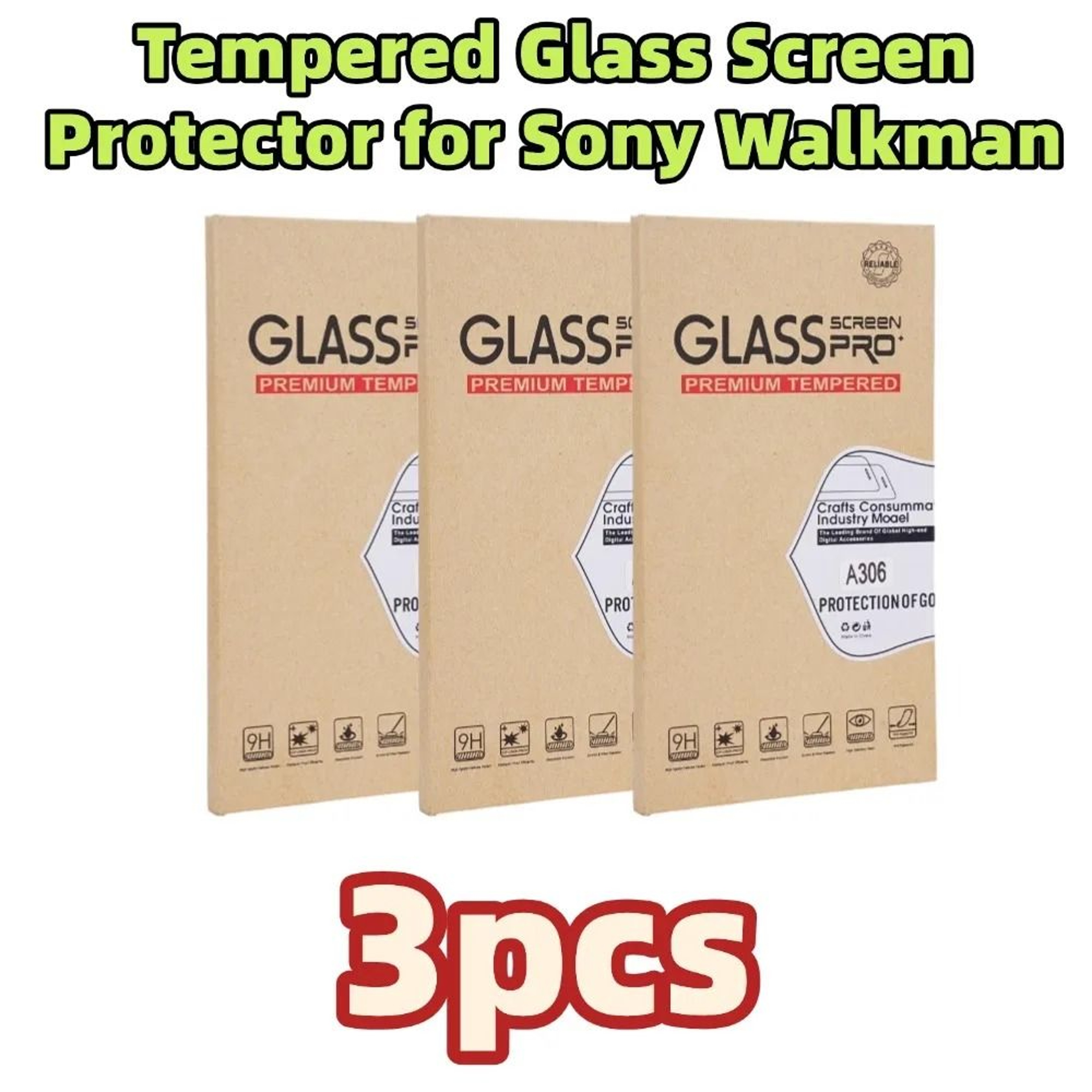 9H Tempered Glass Screen Protector For Sony Walkman NWA300 Series 1