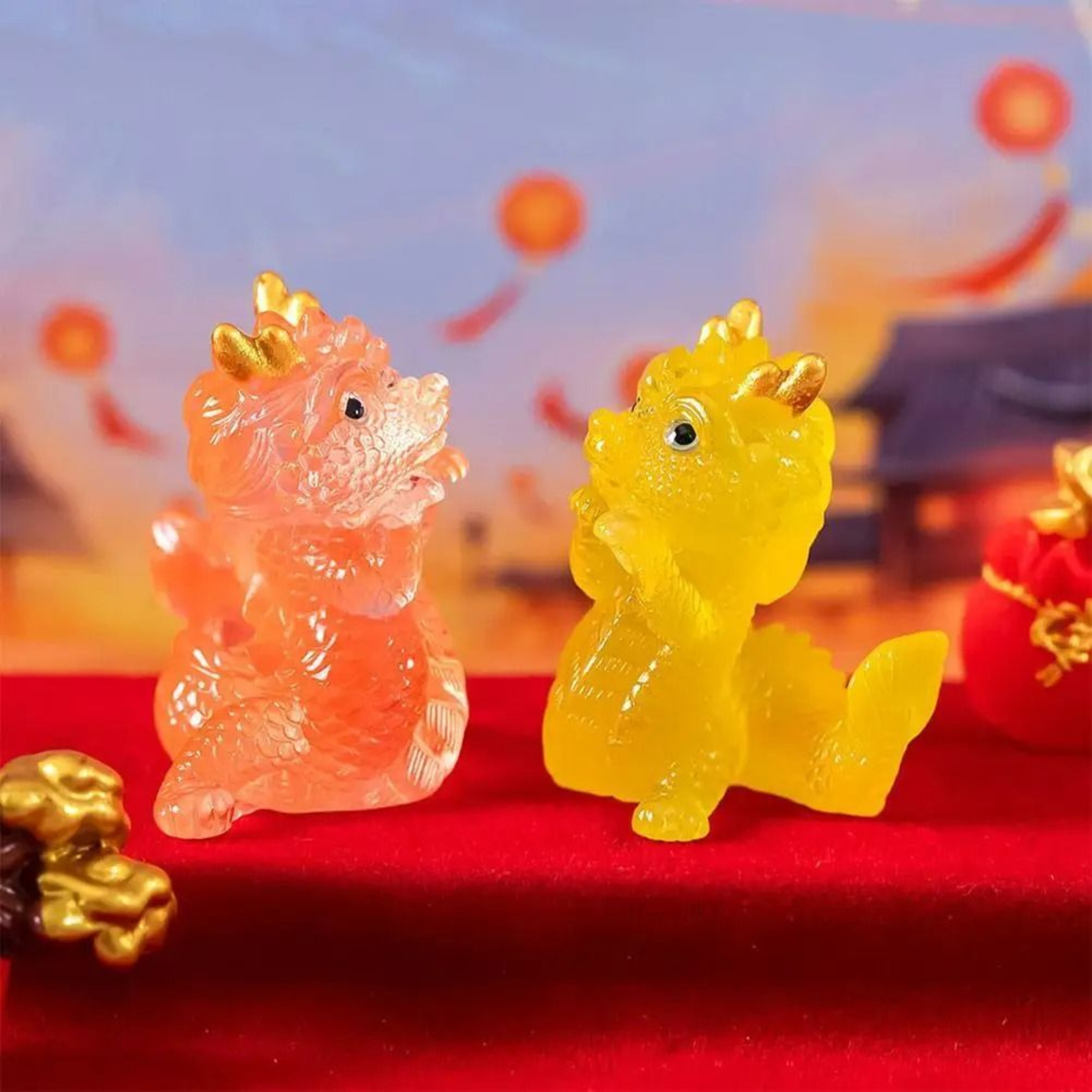Mini Cute Chinese Zodiac Dragon Resin Figurine 1