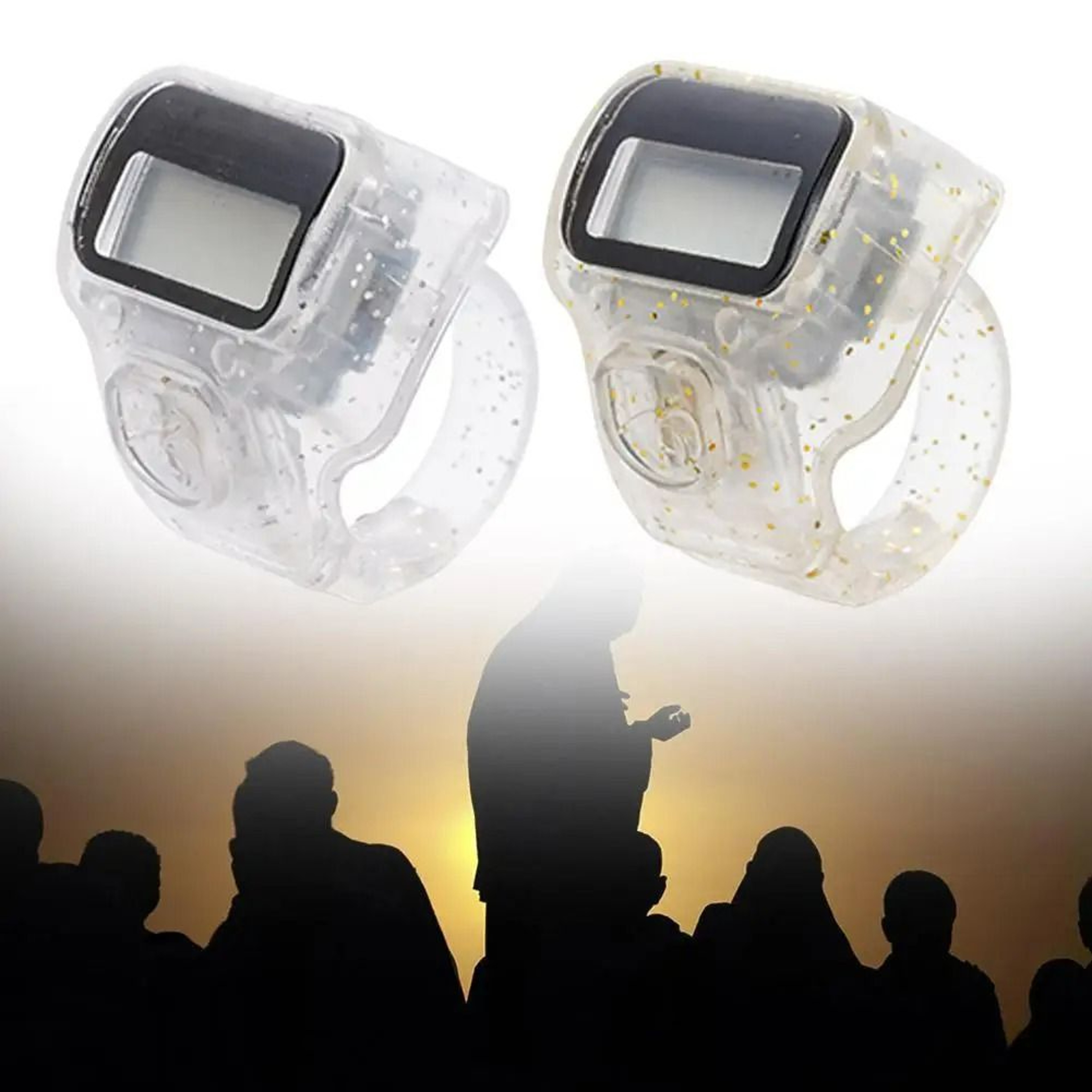 LED Digital Finger Tally Counter With Compass For Tasbih 0
