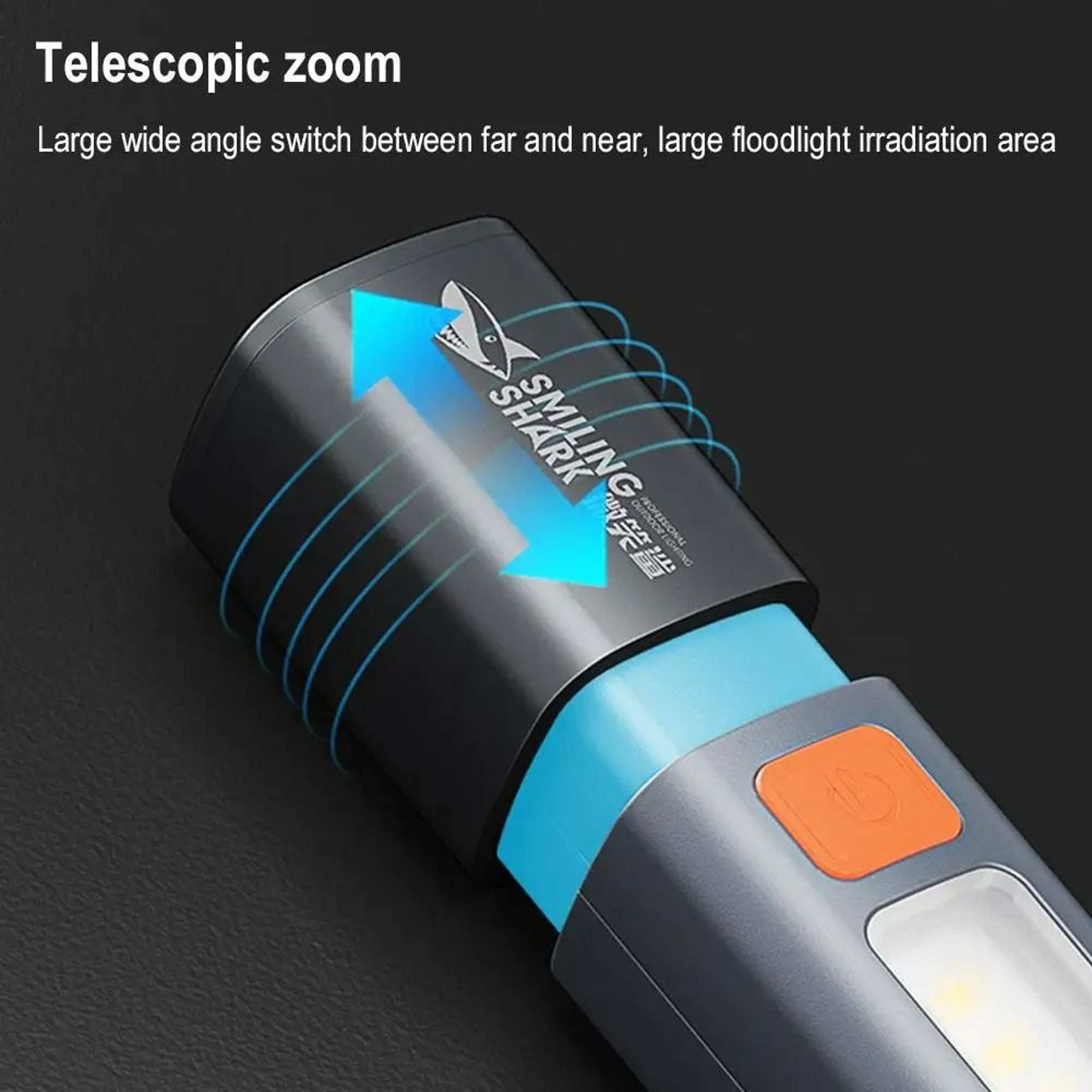 Rechargeable Super Bright LED Flashlight With BuiltIn Hanging Hook 4
