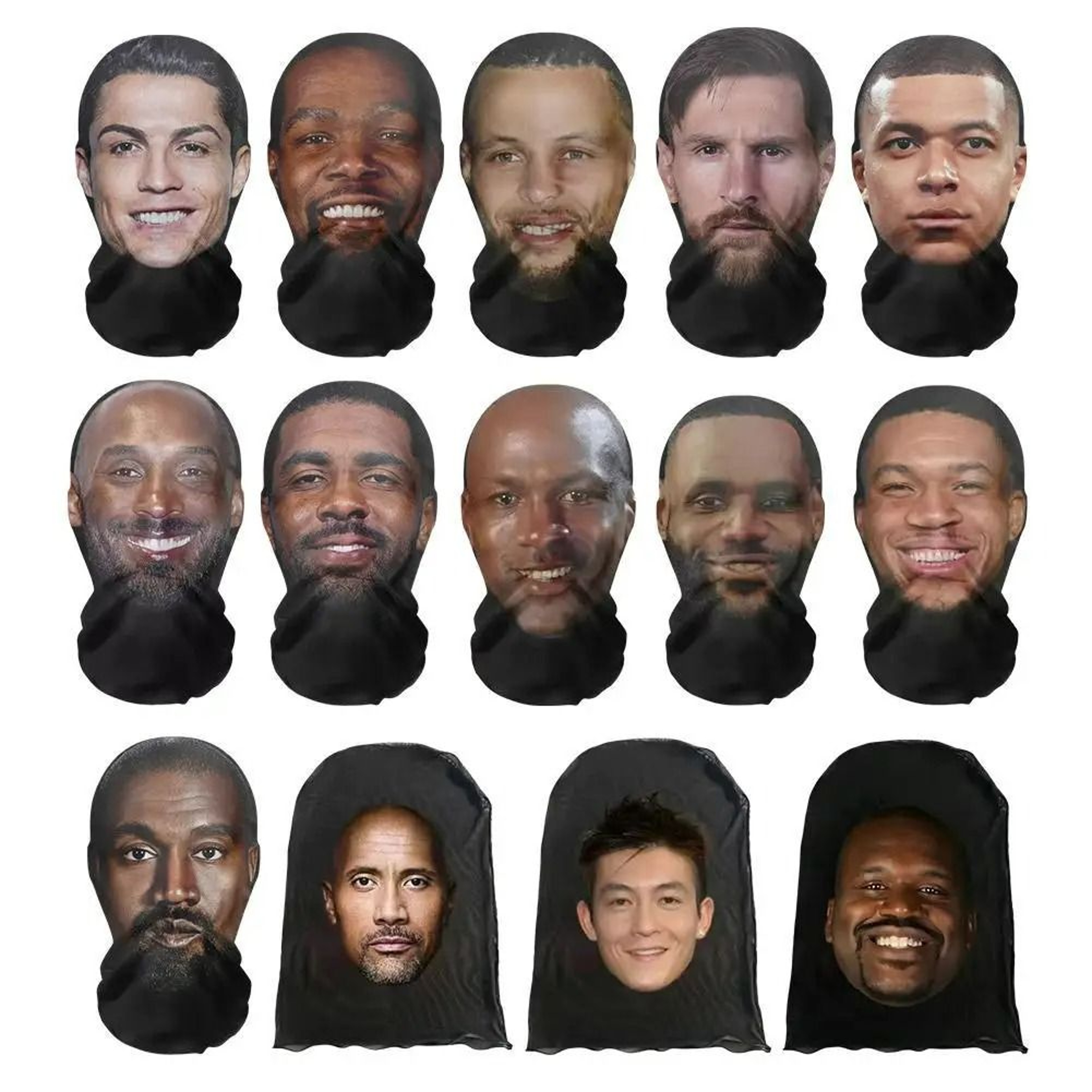 3D Celebrity Face Performance Balaclava Hood 1