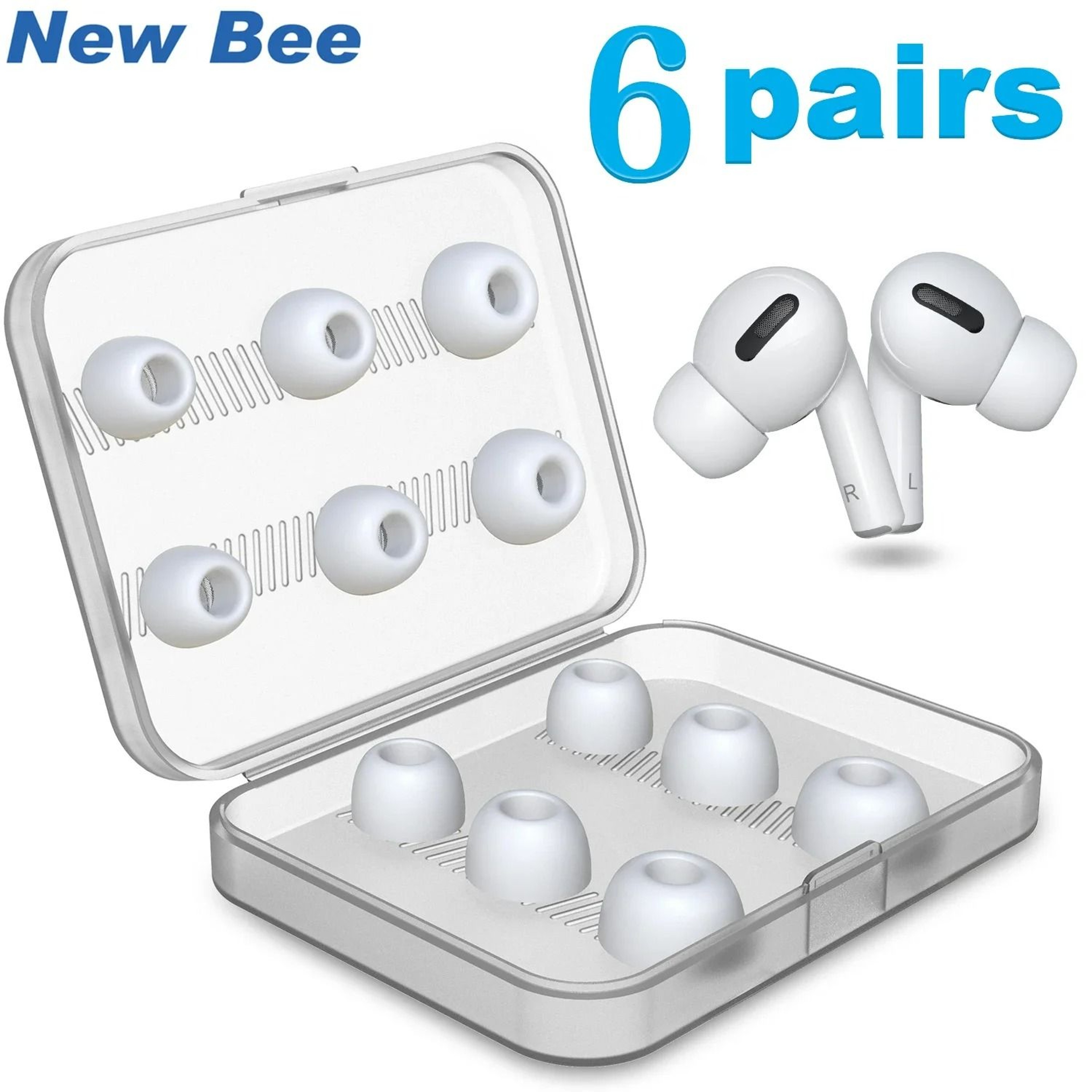 Replacement Silicone Ear Tips With Dust Mesh For AirPods Pro 1