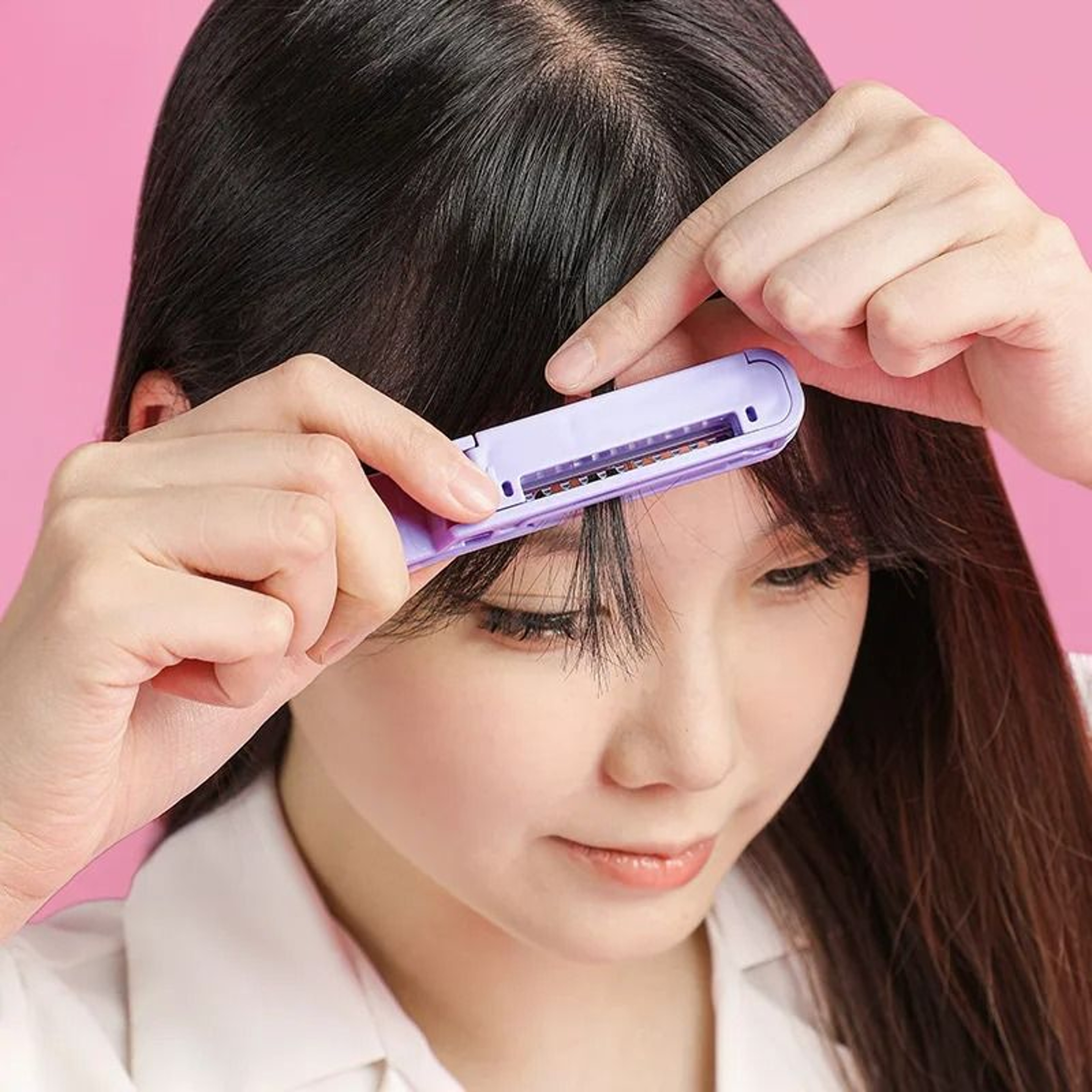 Hair Bangs Cutting Trimmer Razor Blade Comb 0