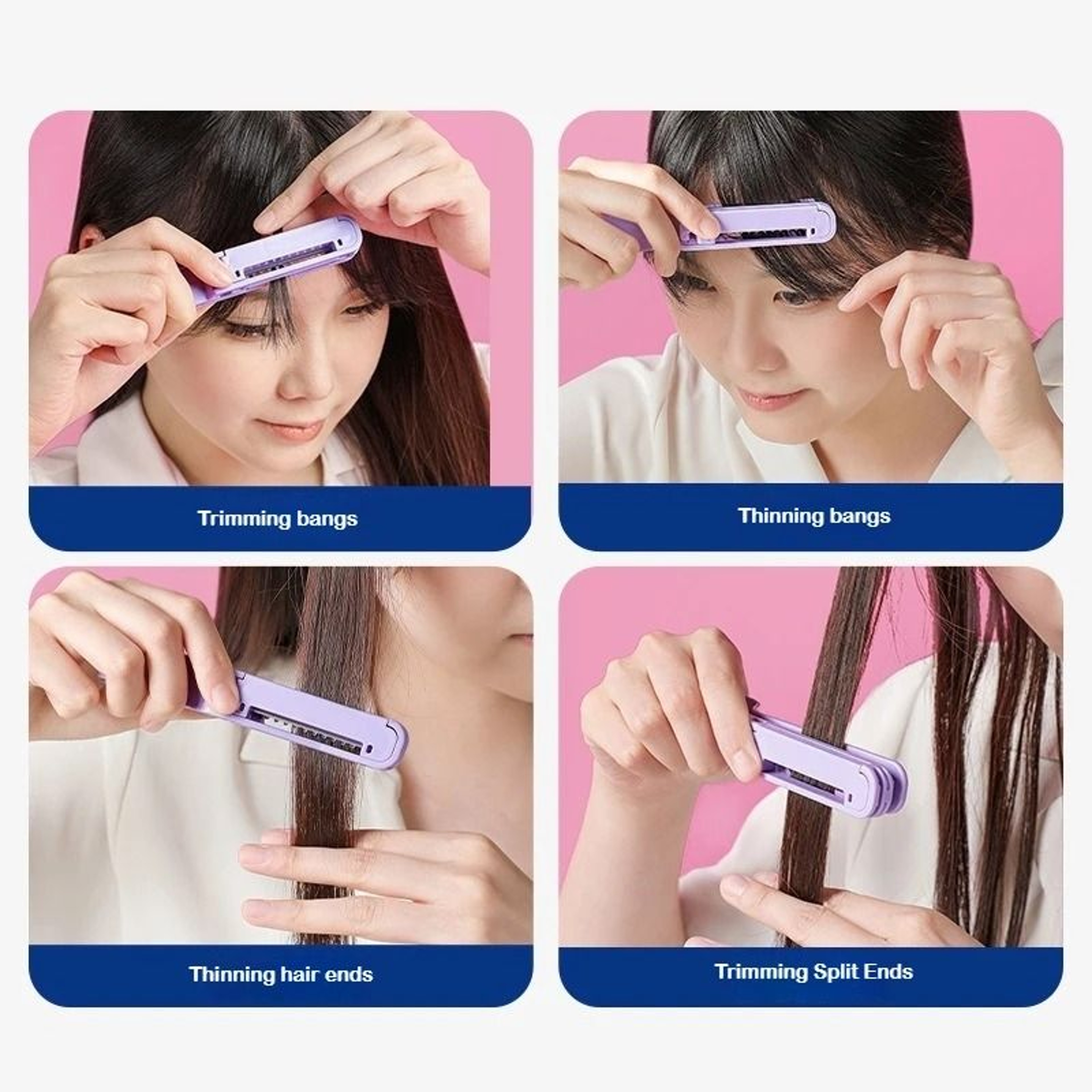 Hair Bangs Cutting Trimmer Razor Blade Comb 2