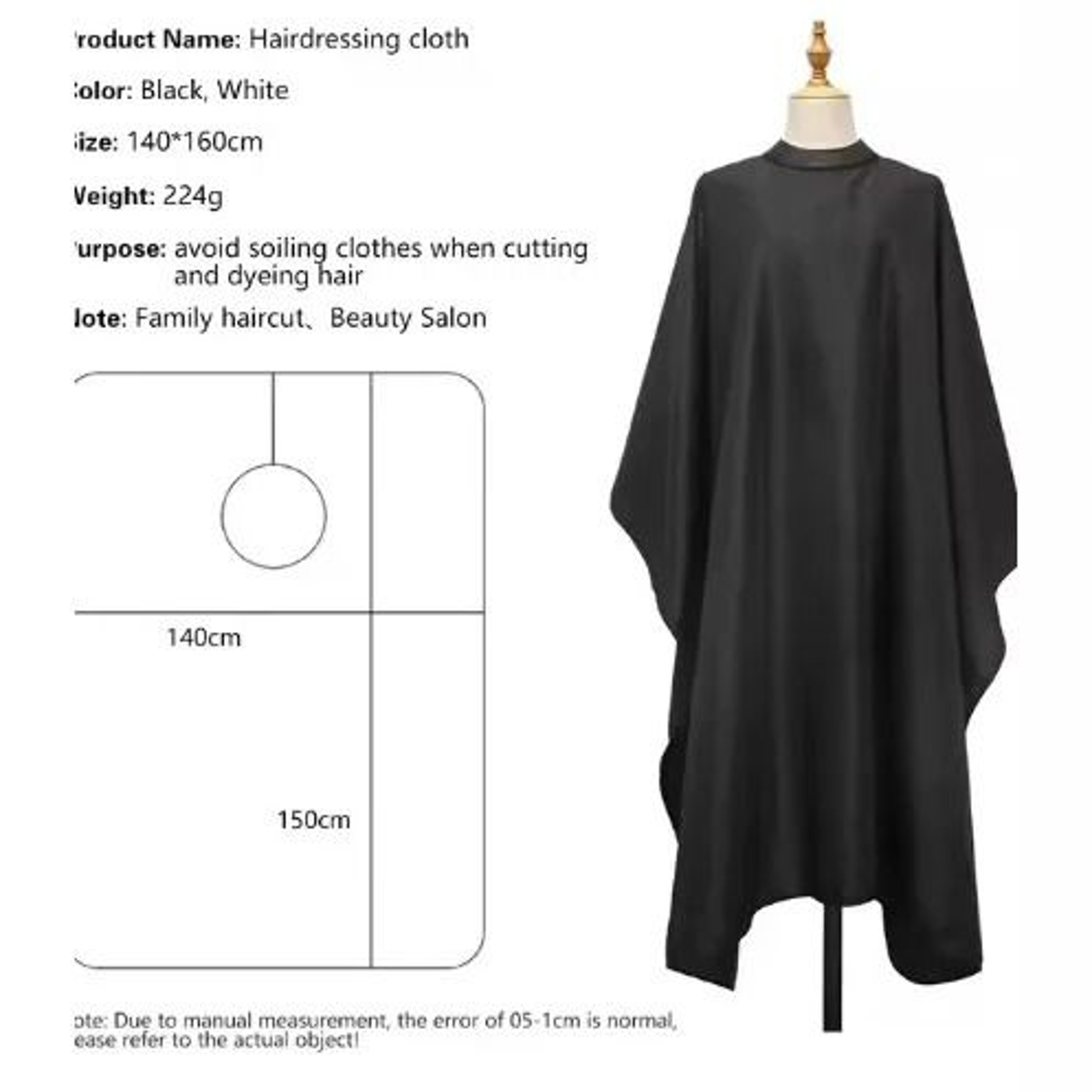 Silicone Cutting Collar Waterproof Barber Cape 2
