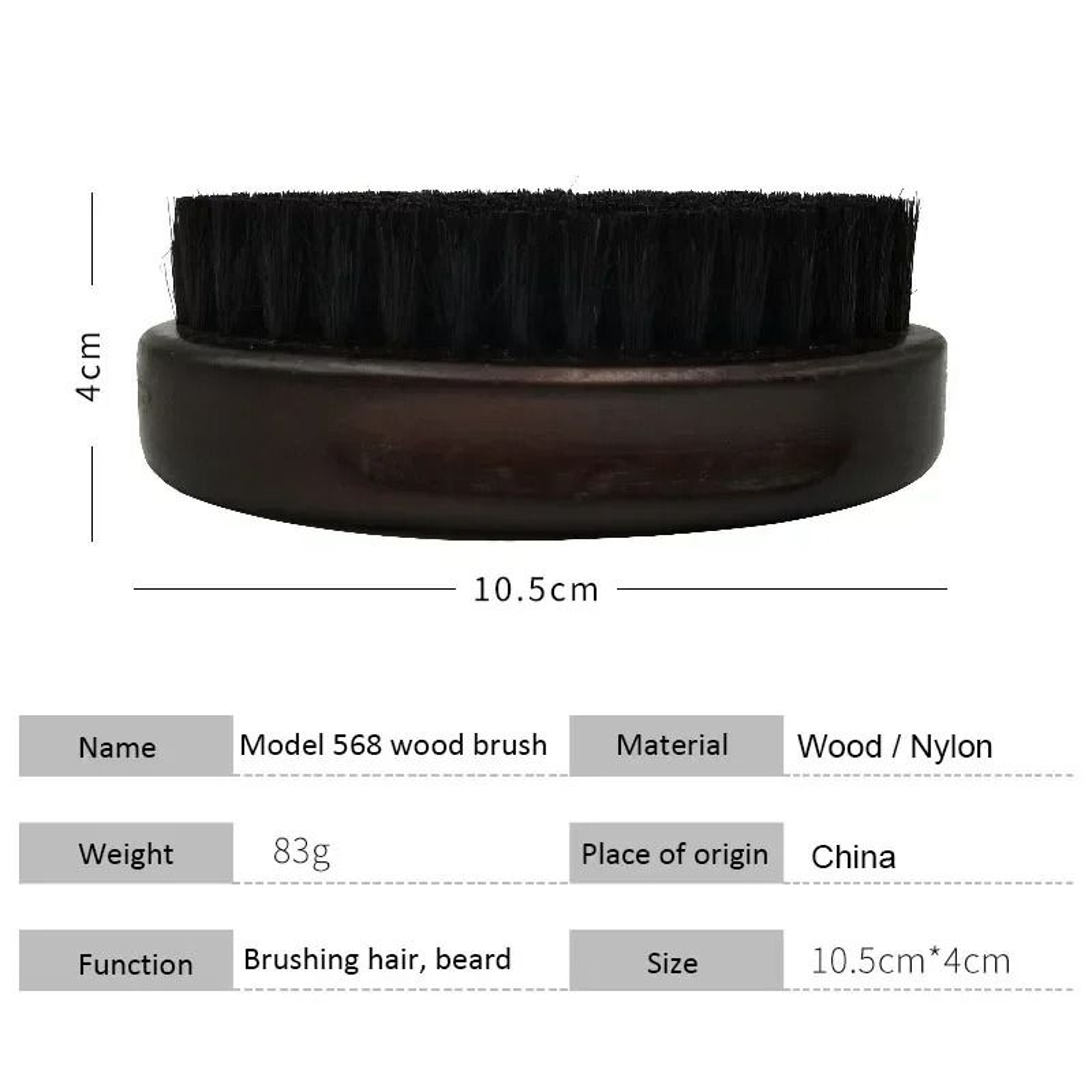Professional Mens Wild Boar Bristle Beard Brush 5