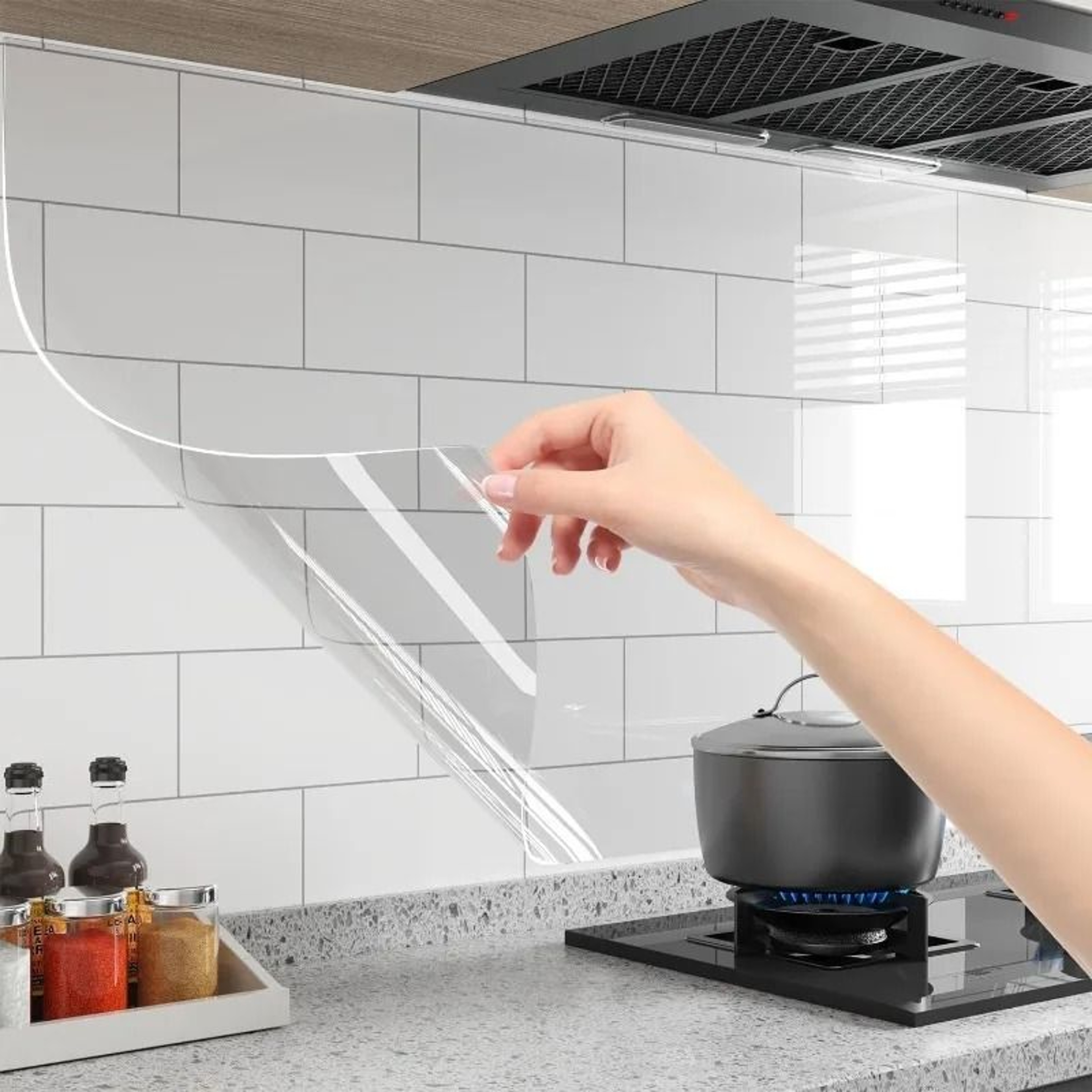 Clear Electrostatic Wall Protective Film Roll 0