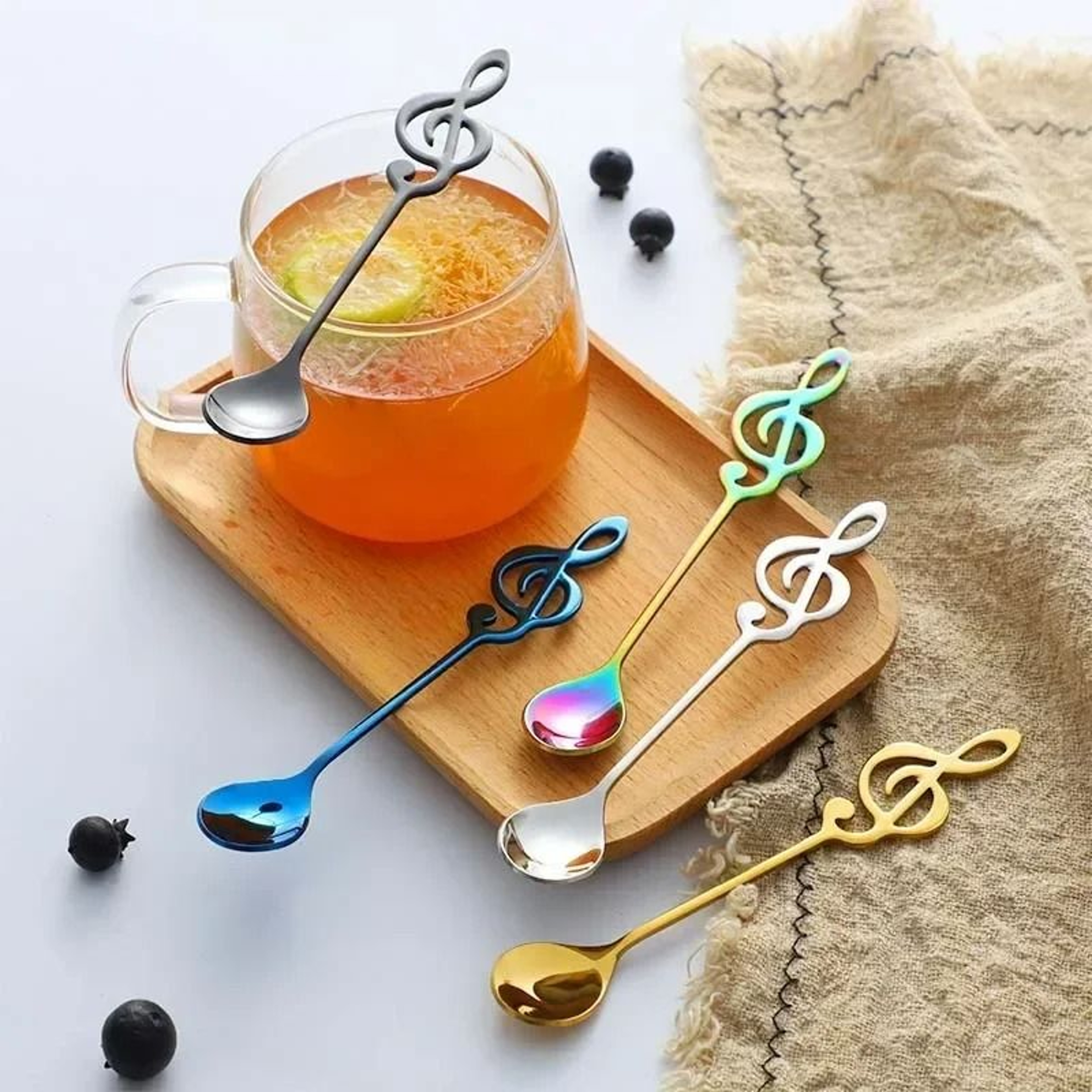 Musical Note Stainless Steel Teaspoon And Coffee Spoon 0