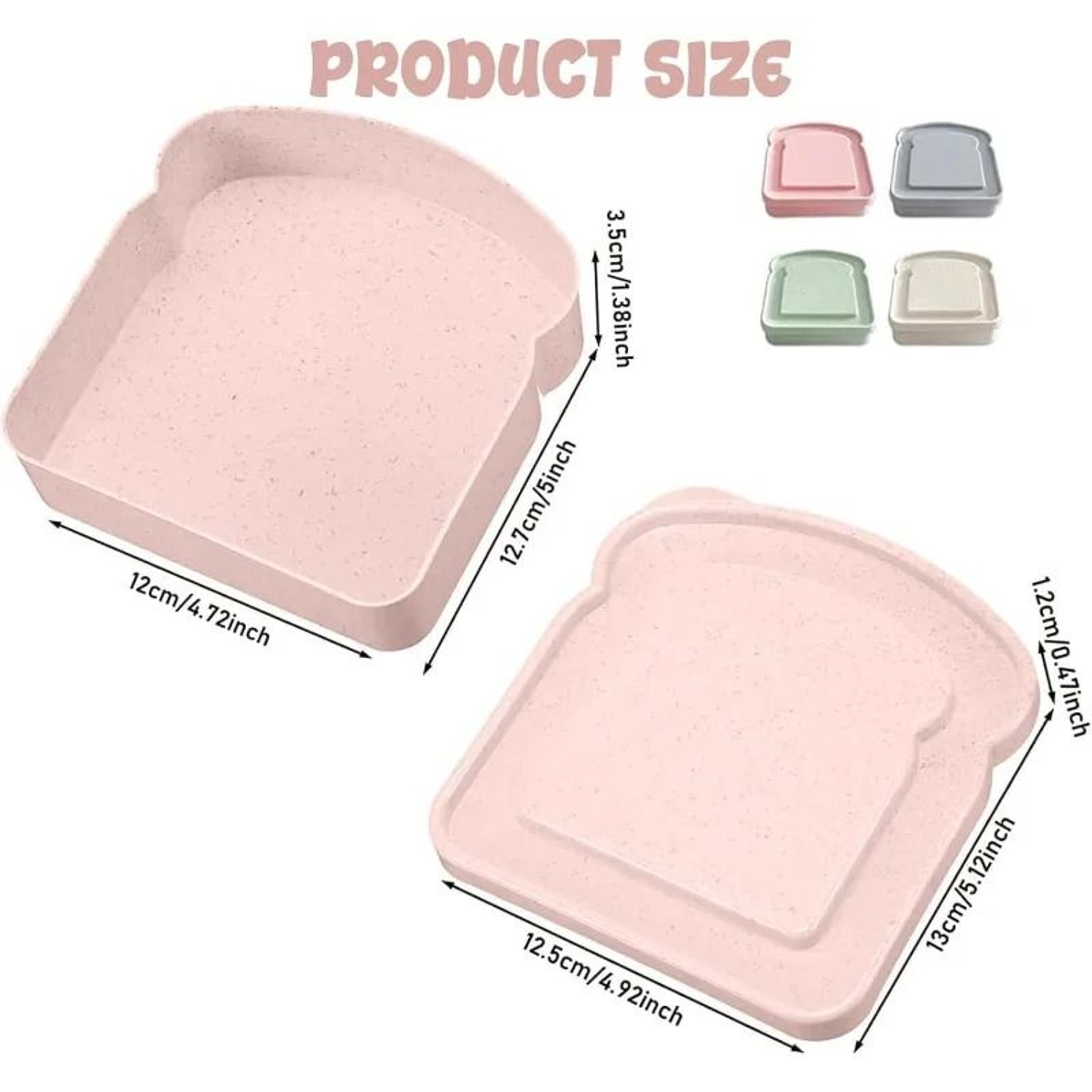 ToastShaped Reusable Silicone Sandwich Container 5
