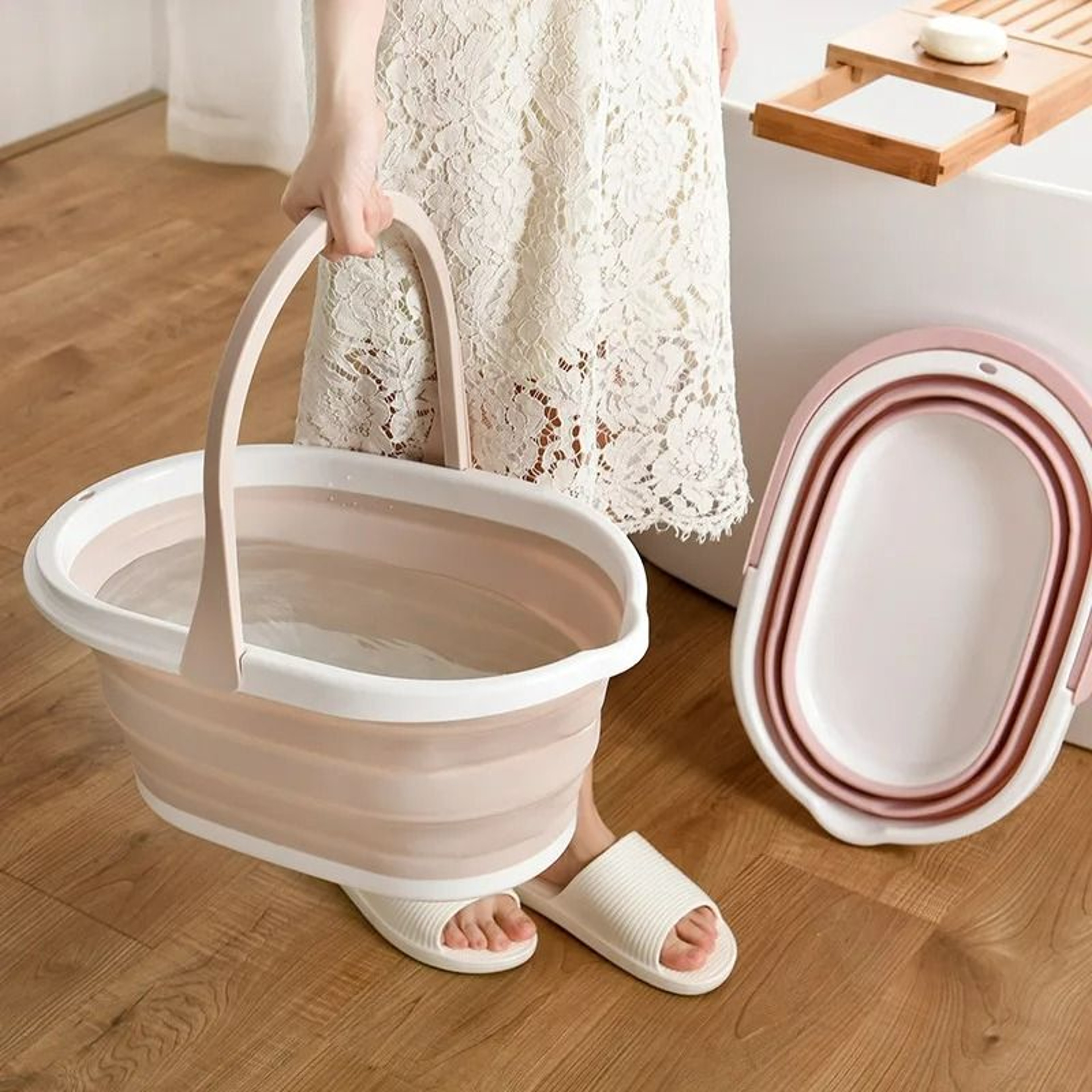 Collapsible Rectangular MultiPurpose Folding Bucket 0