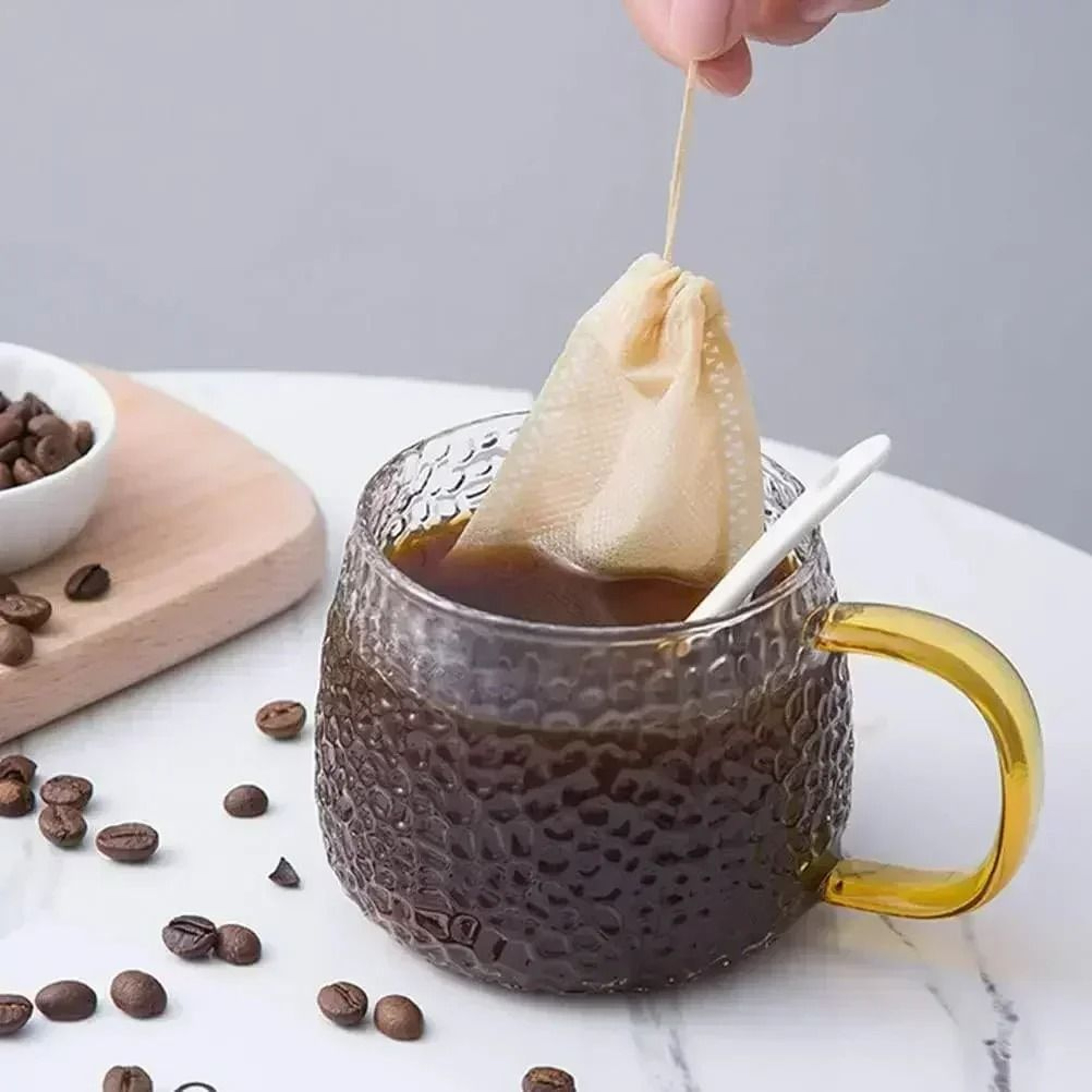 Disposable Drawstring Loose Leaf Tea Filter Bags 100Pack 1