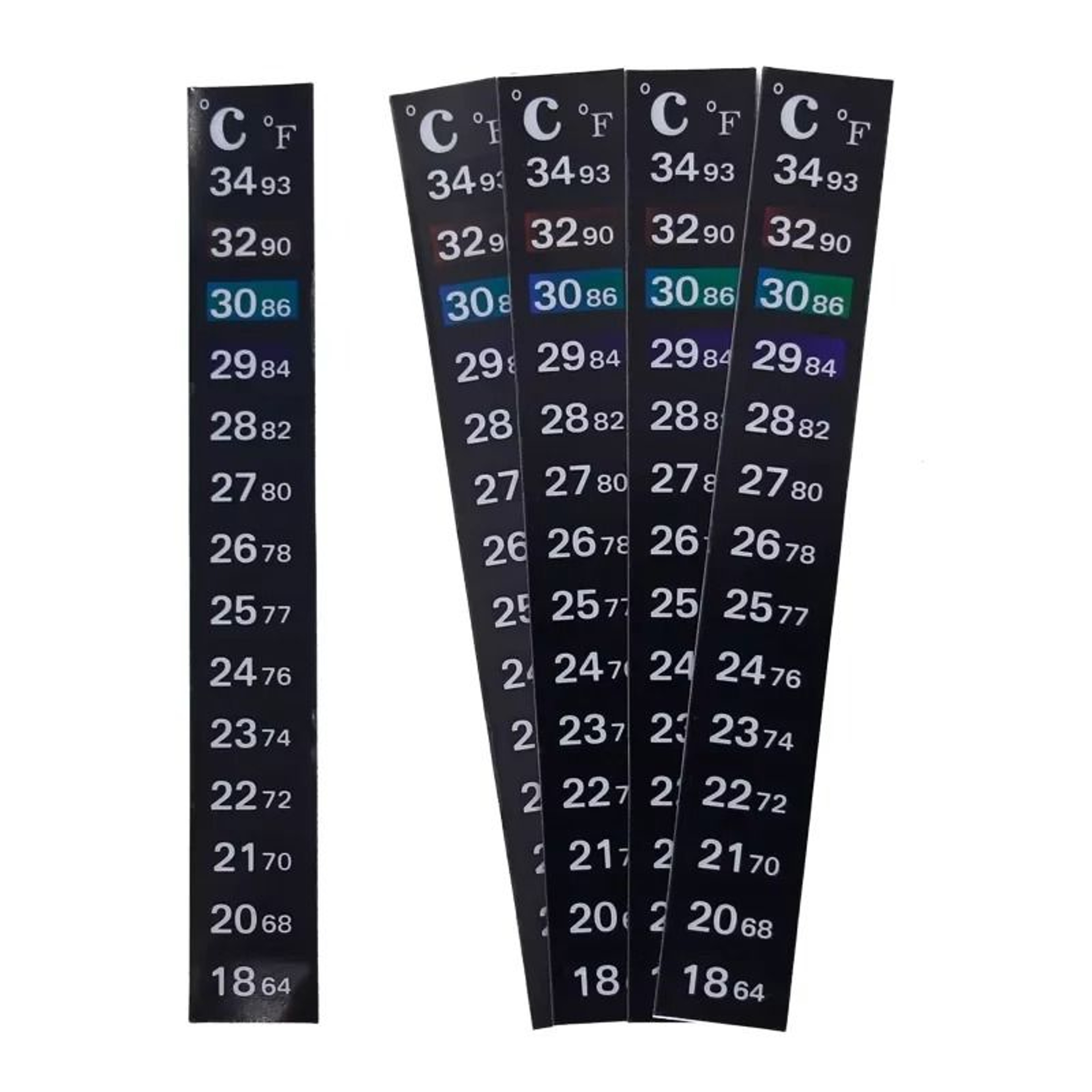 StickOn Aquarium Digital Thermometer Strips 5Pack 7