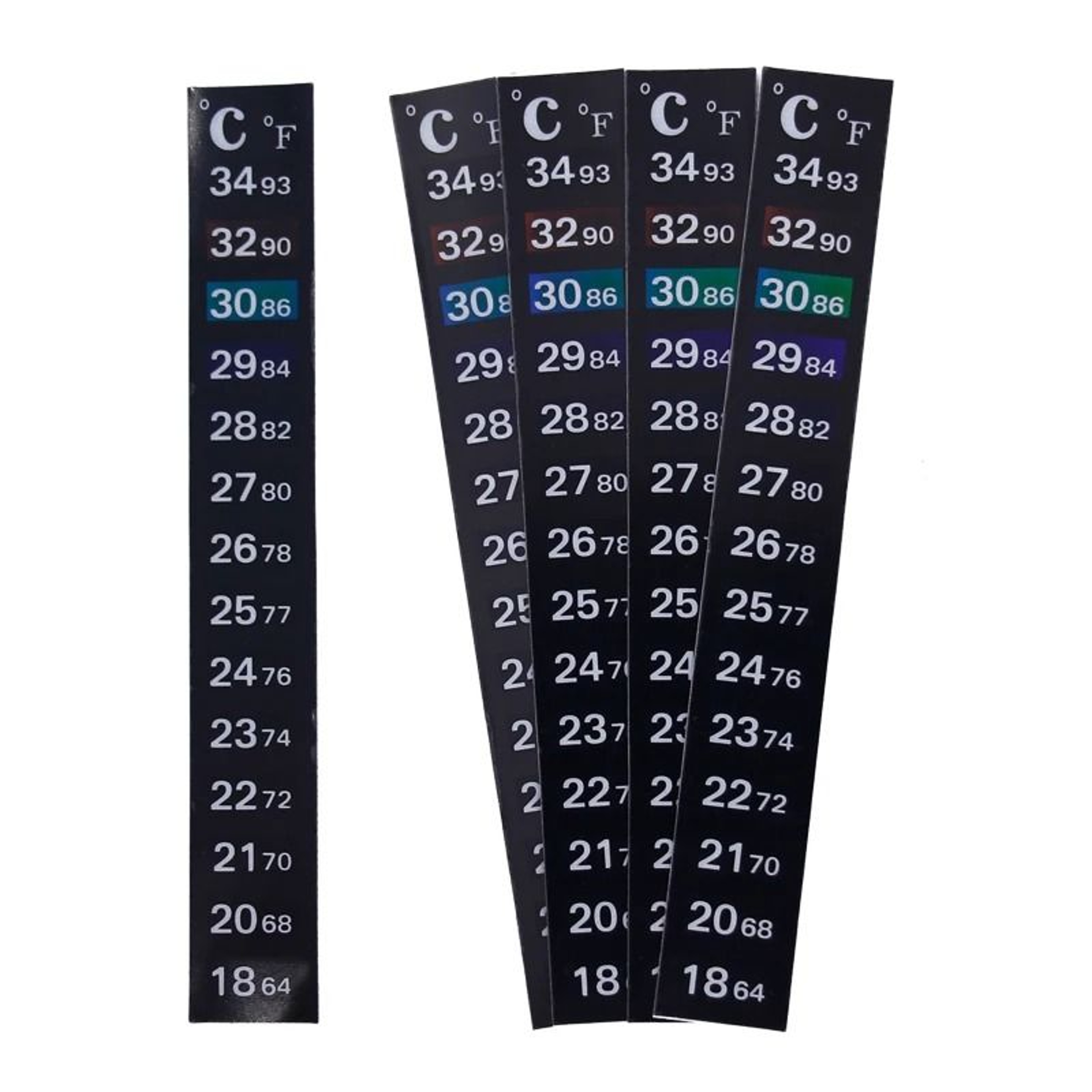 StickOn Aquarium Digital Thermometer Strips 5Pack 6