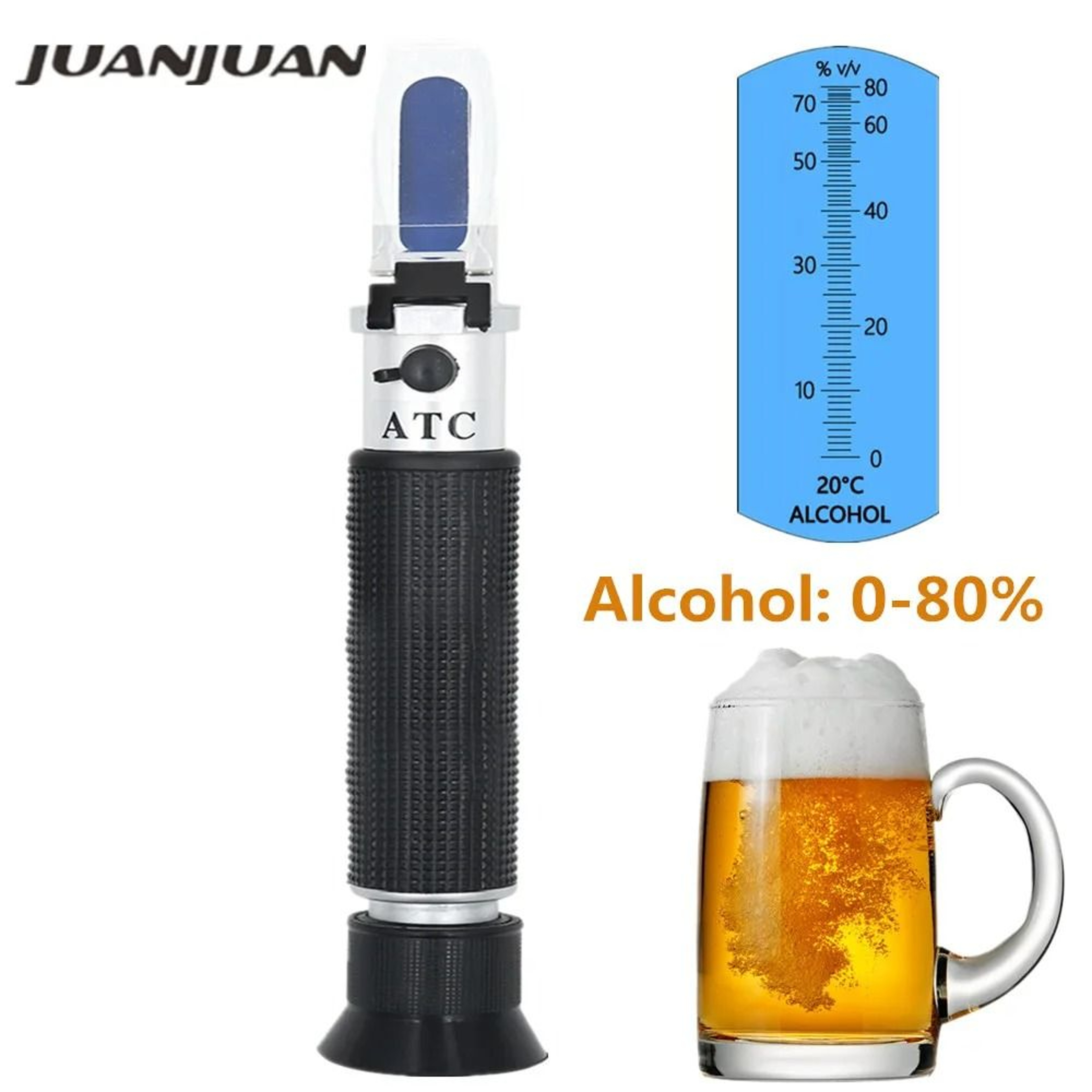 Handheld Optical Alcohol Spirits Refractometer 7