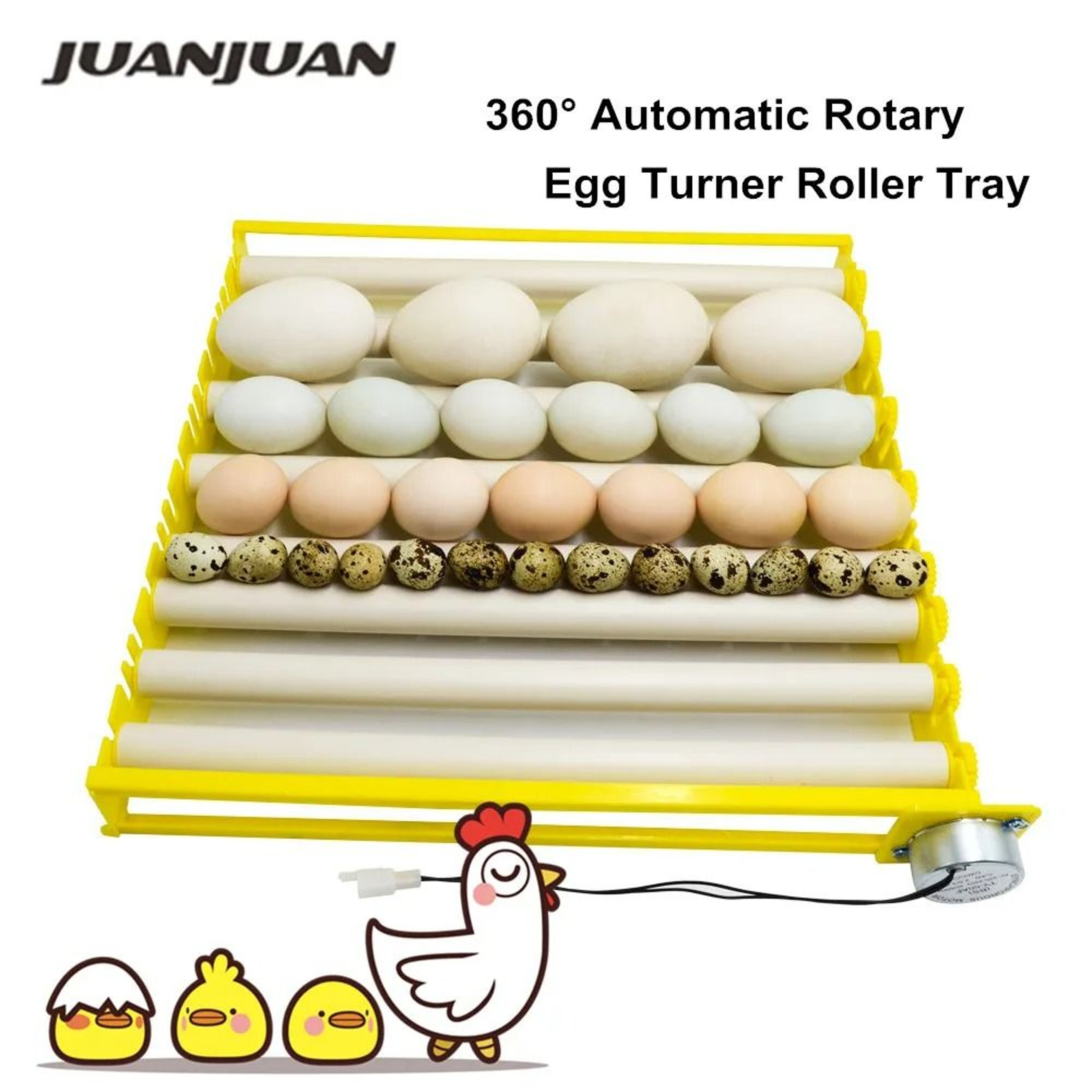 Automatic 360Degree Rotating Egg Incubator Turner Tray 0