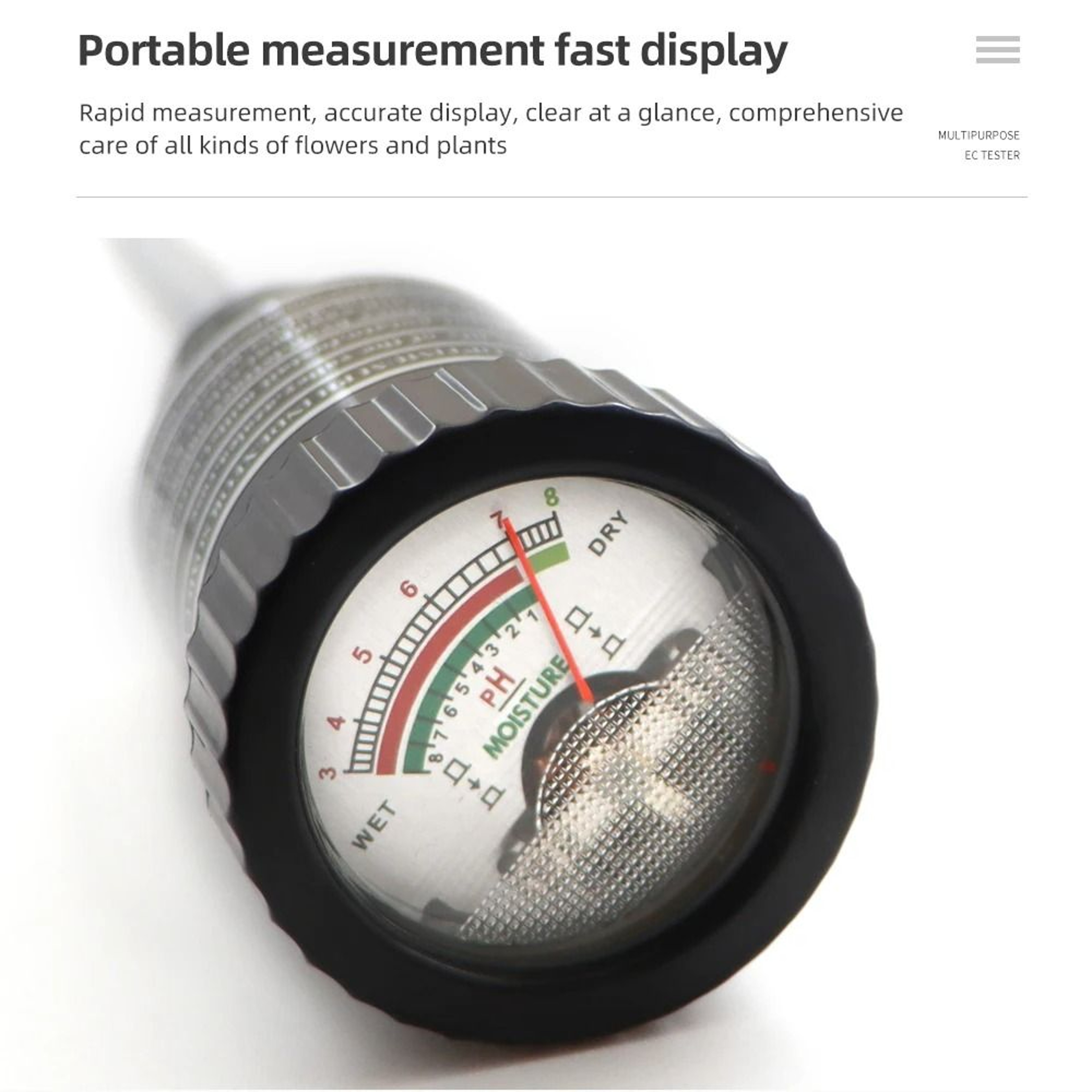 HeavyDuty Soil PH And Moisture Tester With Long Probe 5