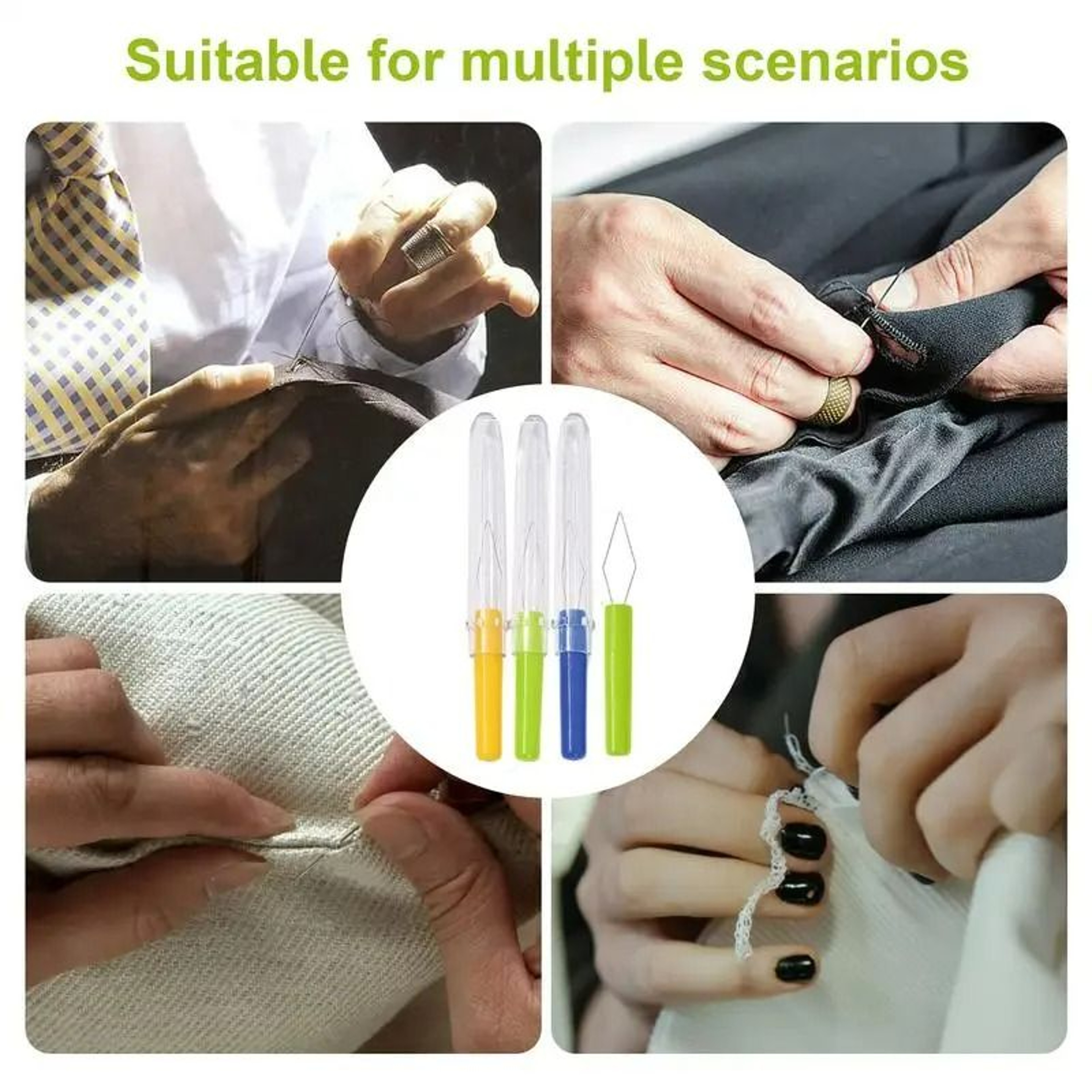 Automatic Hand Sewing Needle Threader Tool 3Pack 5