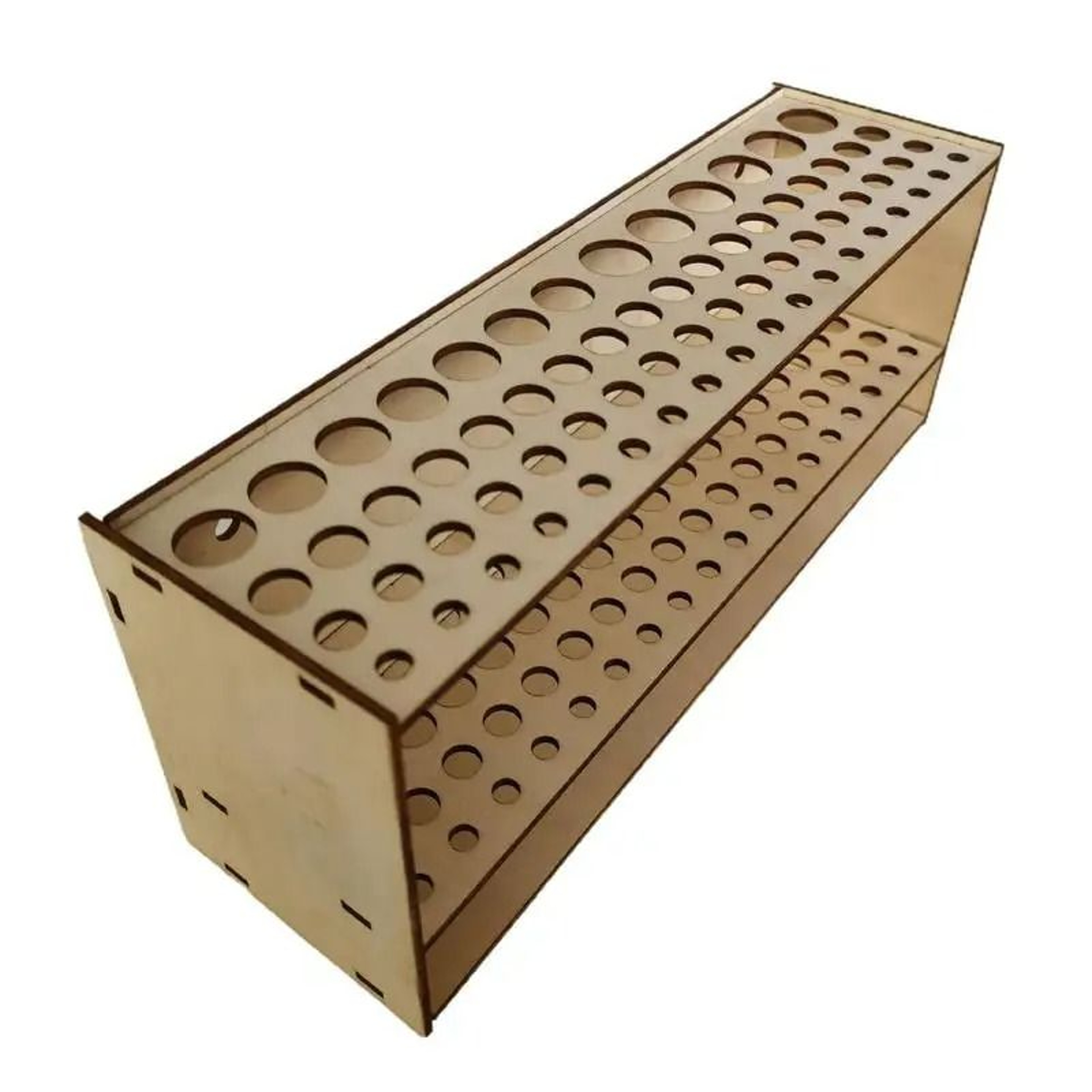 Wooden 67Hole Paintbrush And Tool Stand Organizer 3