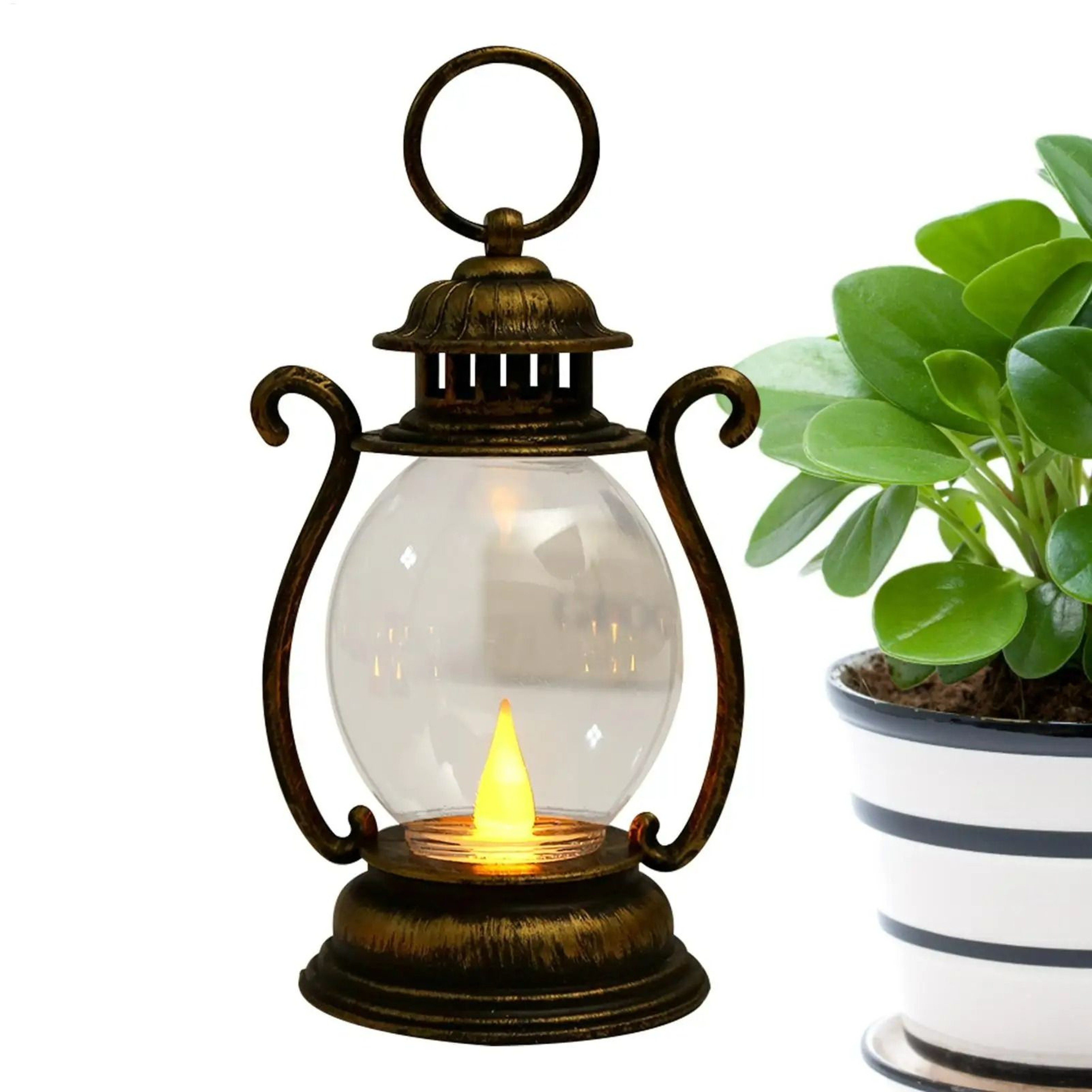 Retro BatteryPowered LED Desk Lamp Lantern 6