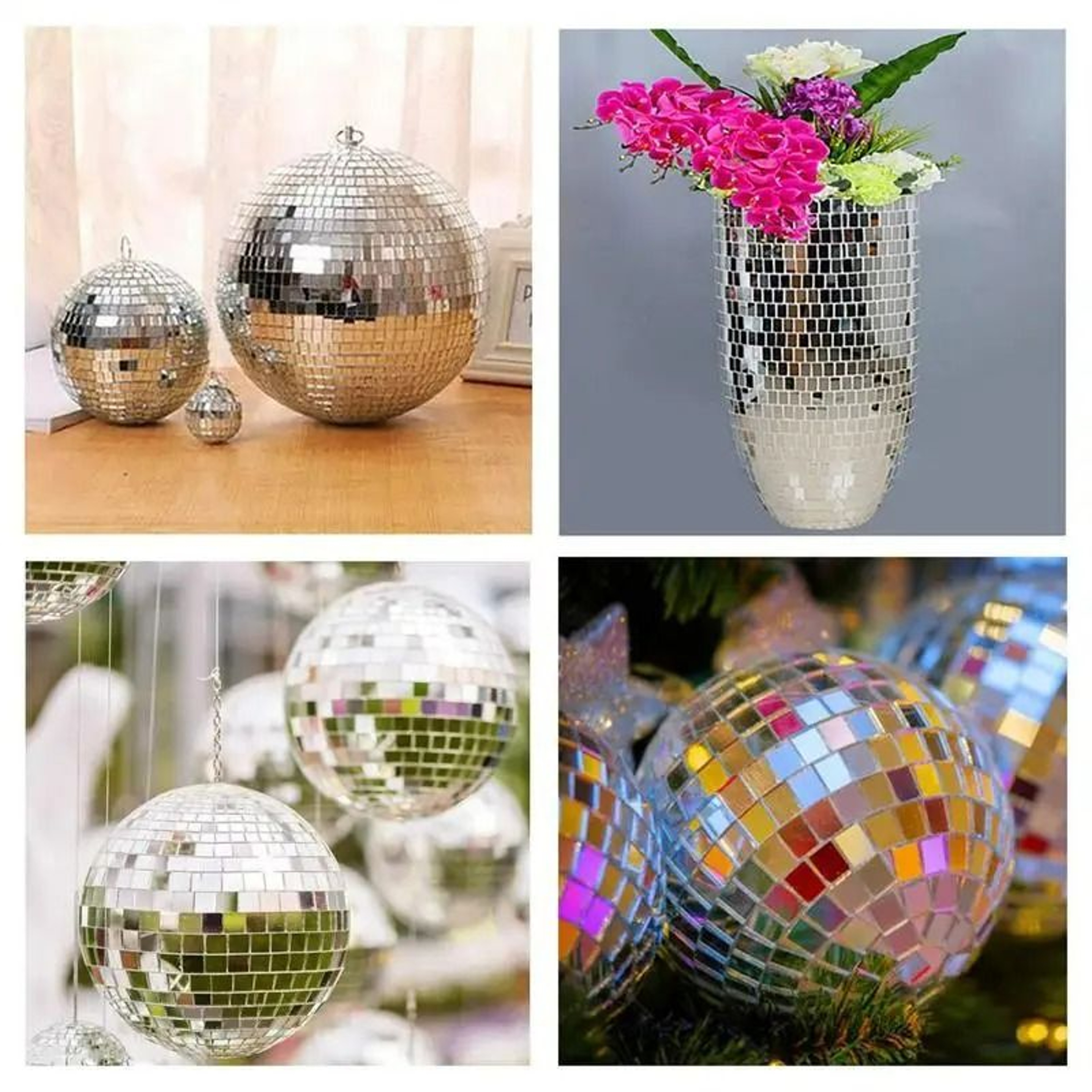 SelfAdhesive Silver Mirror Glass Mosaic Tile Sheet 5