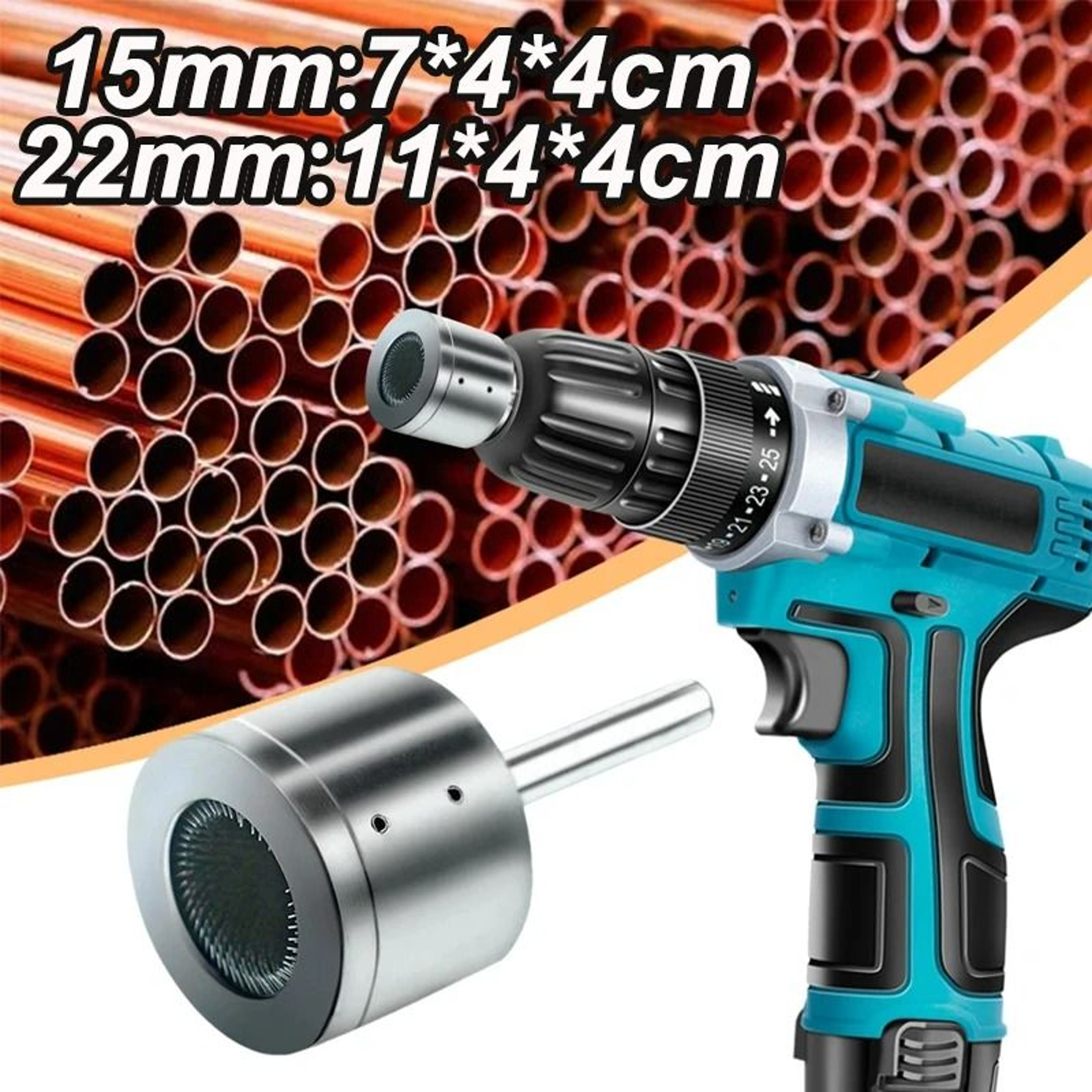 Copper Pipe Wire Cleaning Brush Drill Attachment 1