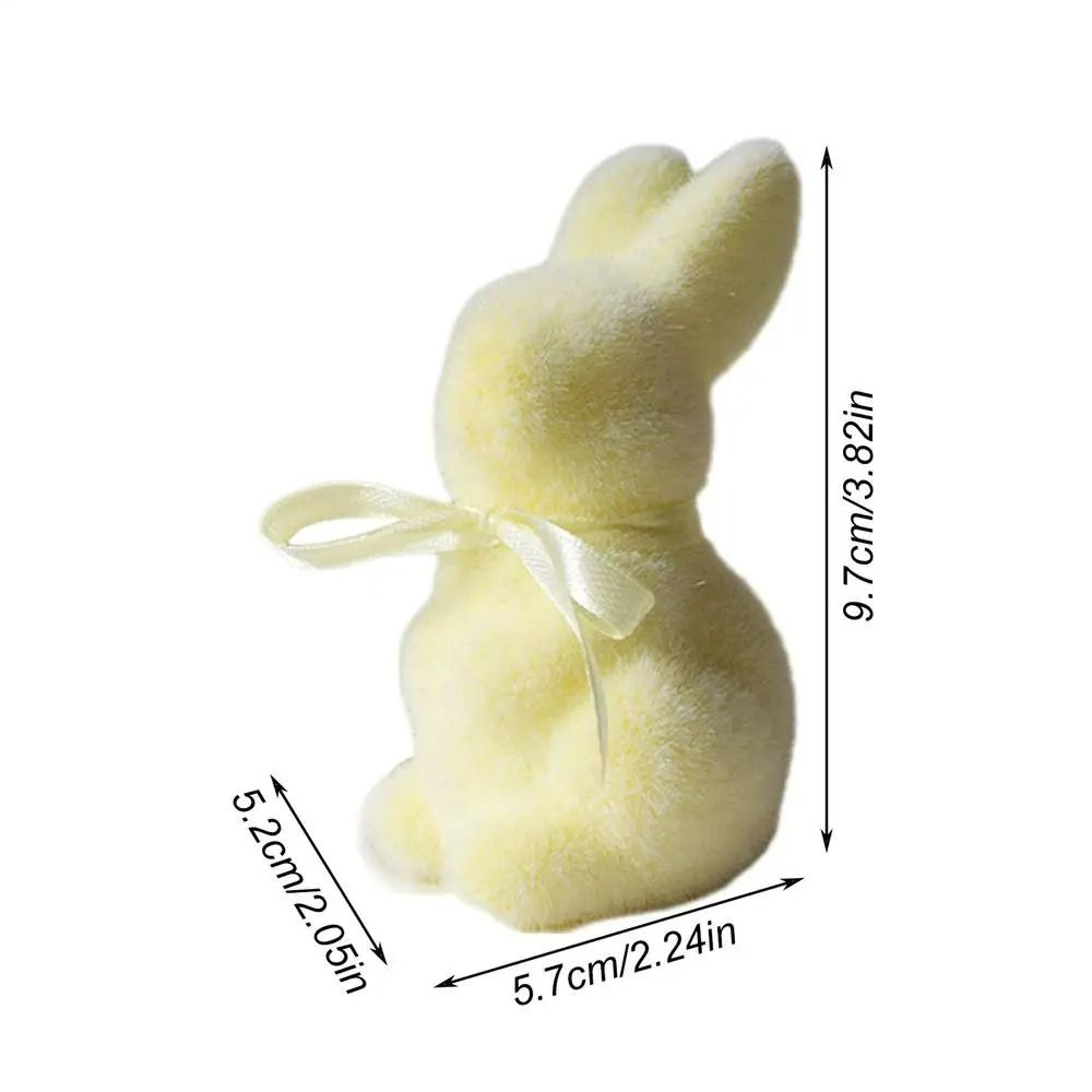 Faux Moss Easter Bunny Miniature Figurine 8