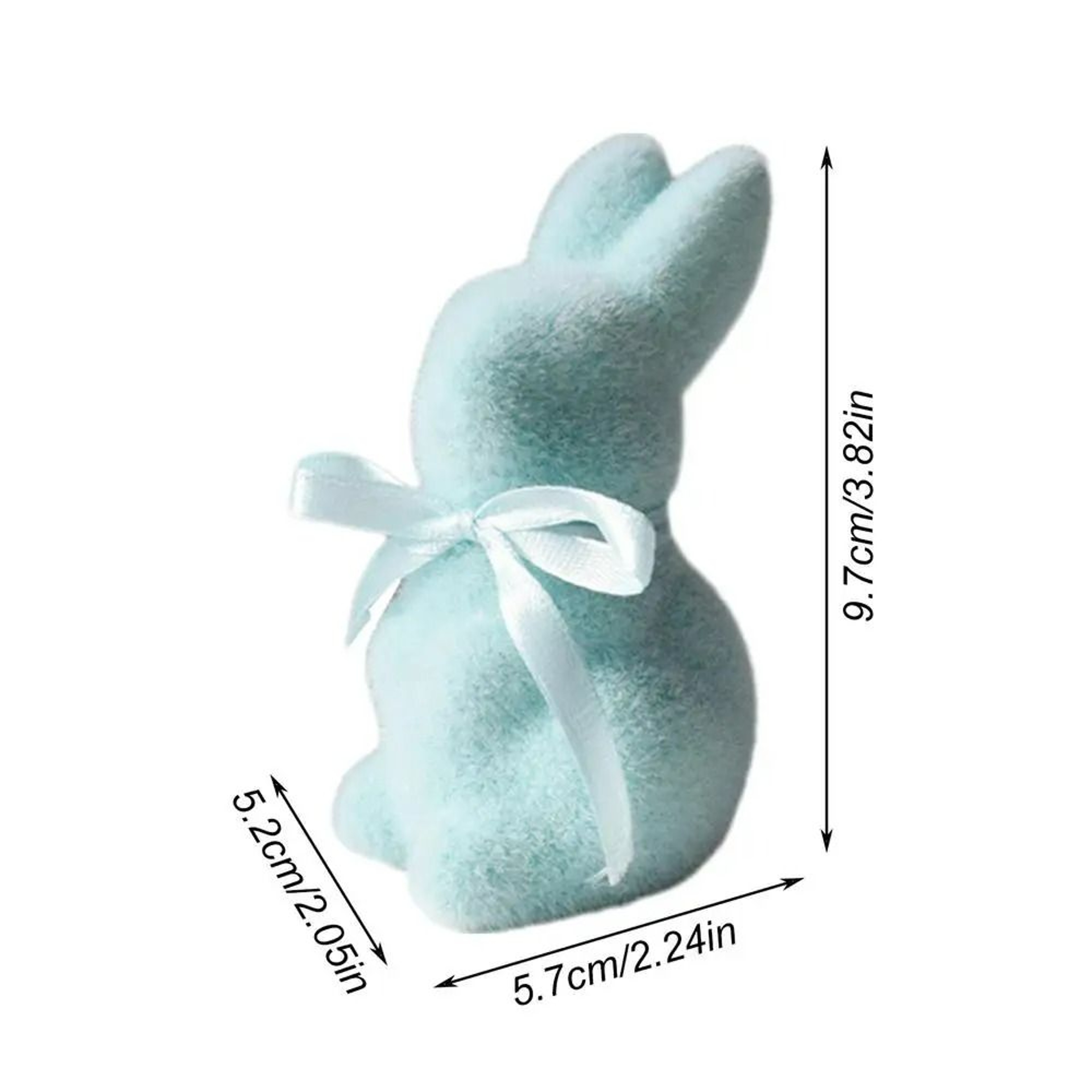 Faux Moss Easter Bunny Miniature Figurine 9