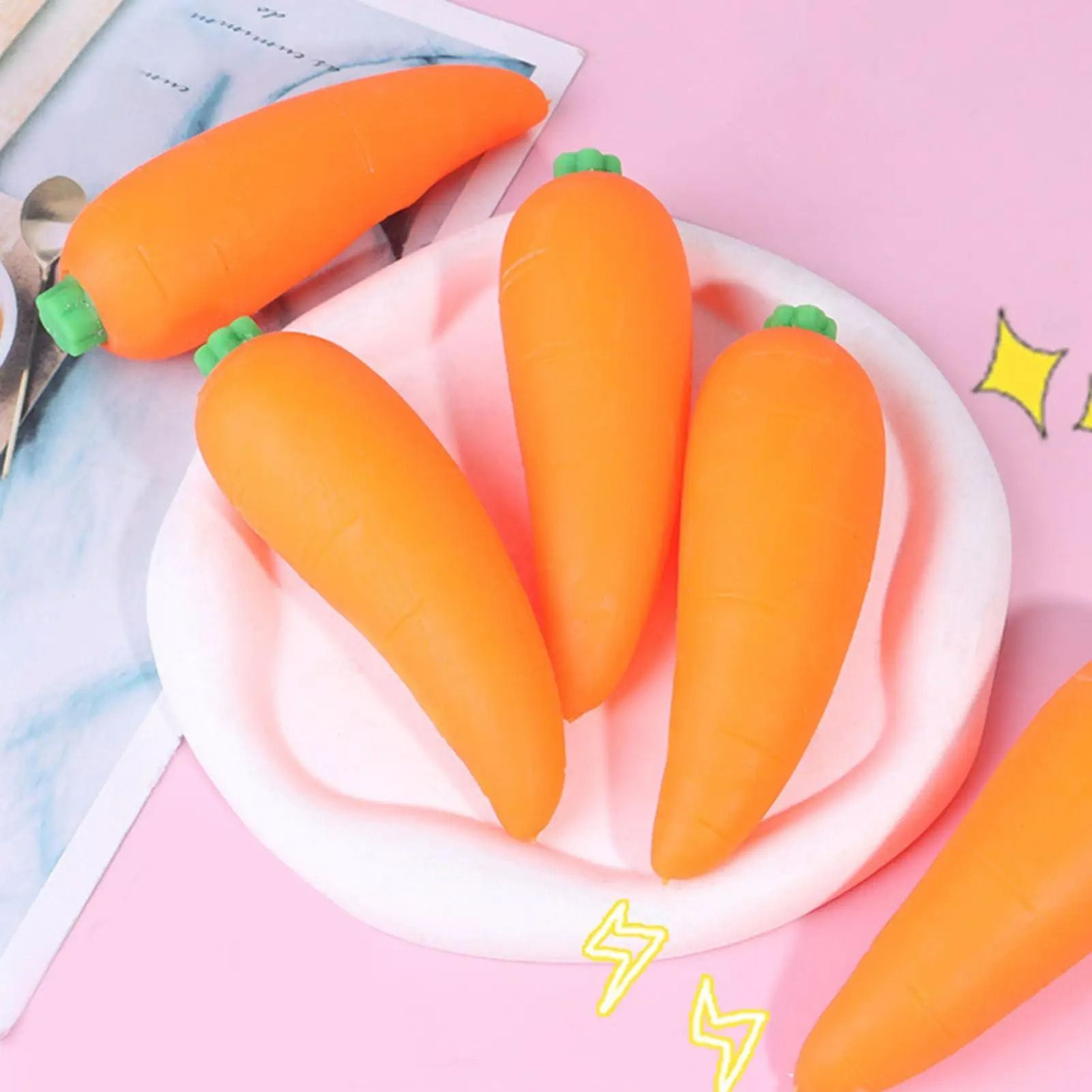 Sensory Carrot Squeeze Toy For Stress Relief 2