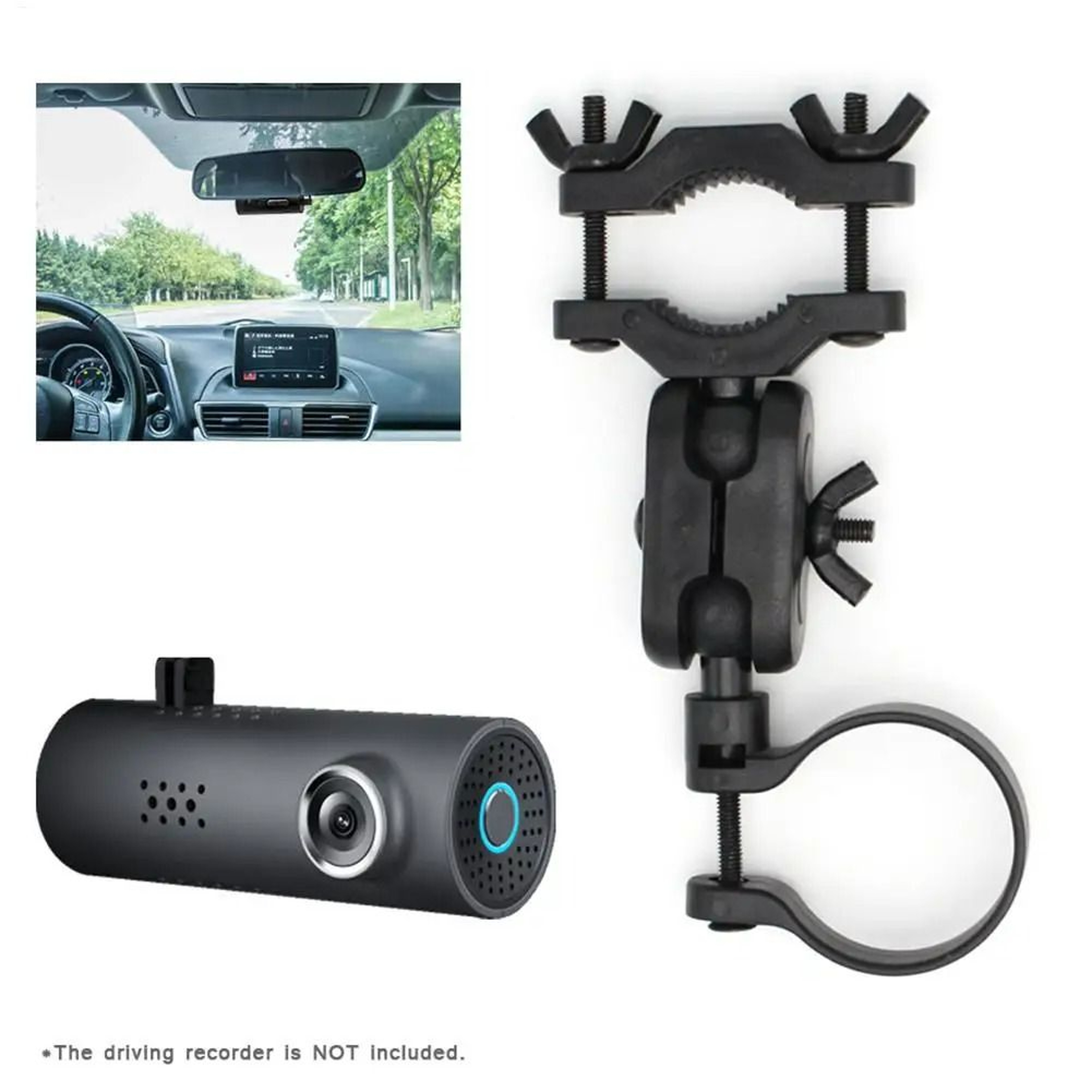Rotating Cylindrical Dash Cam Mount Holder 4