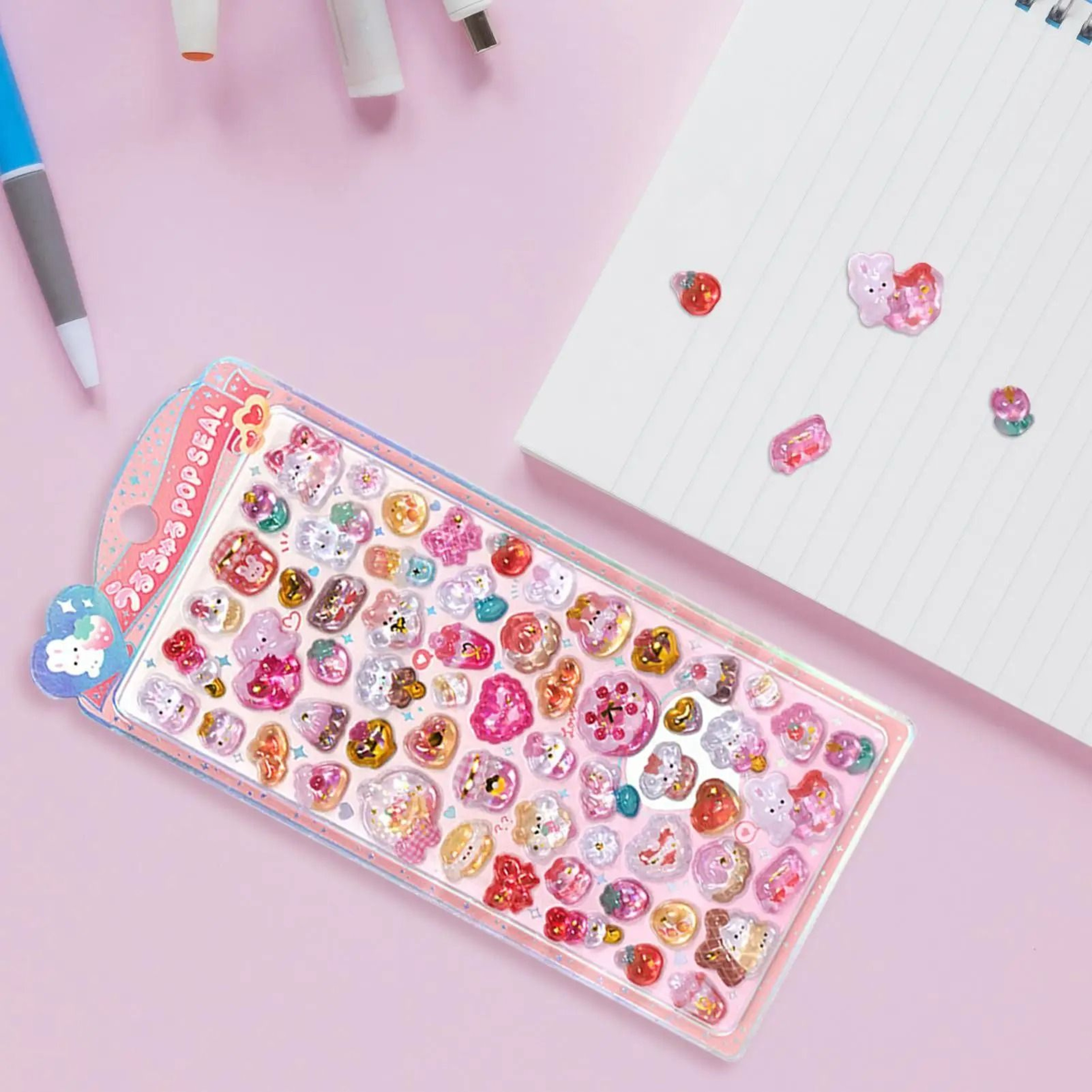 3D Glitter Crystal Cartoon Water Bottle Stickers 2