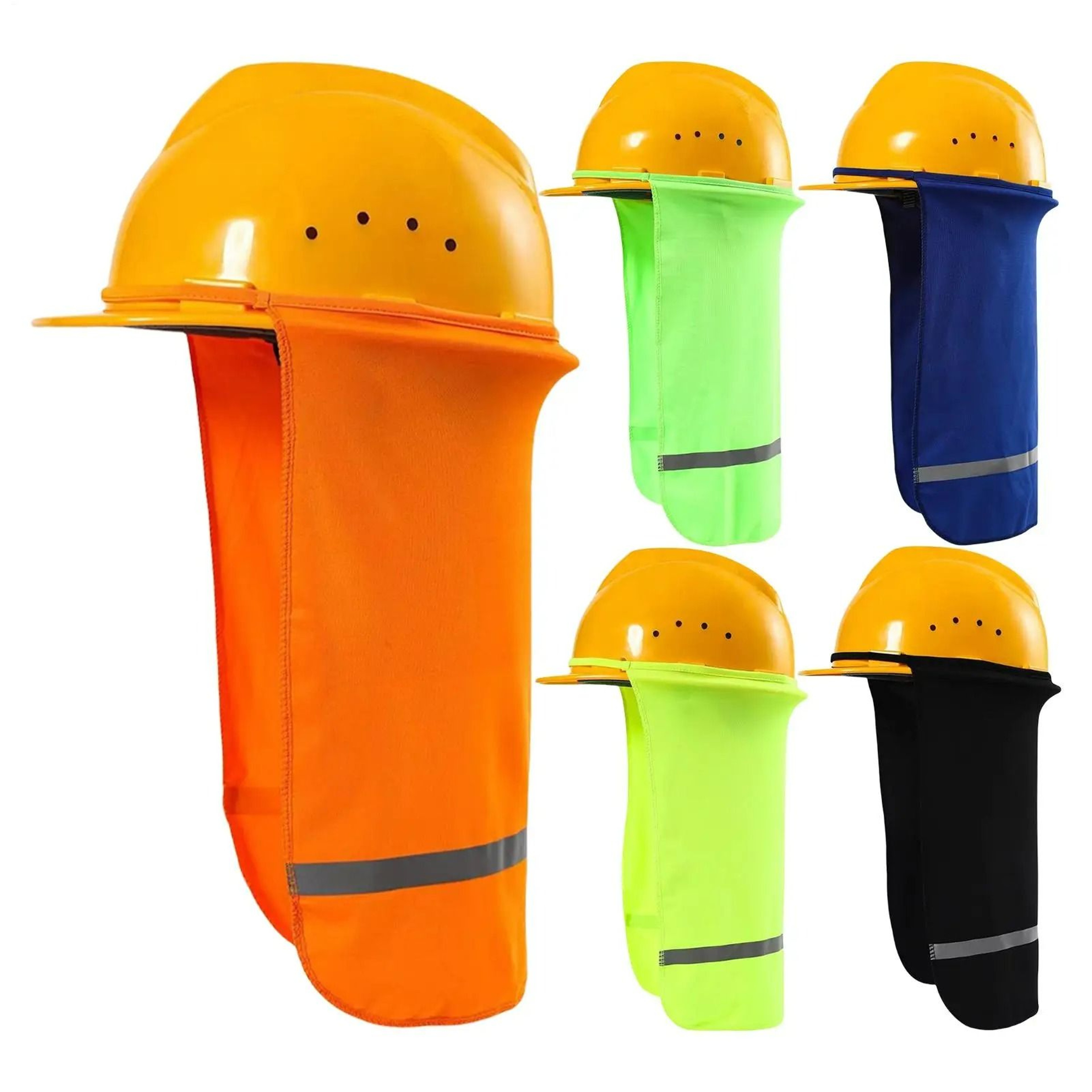 HighVisibility Hard Hat Sun Shade Neck Cover 4