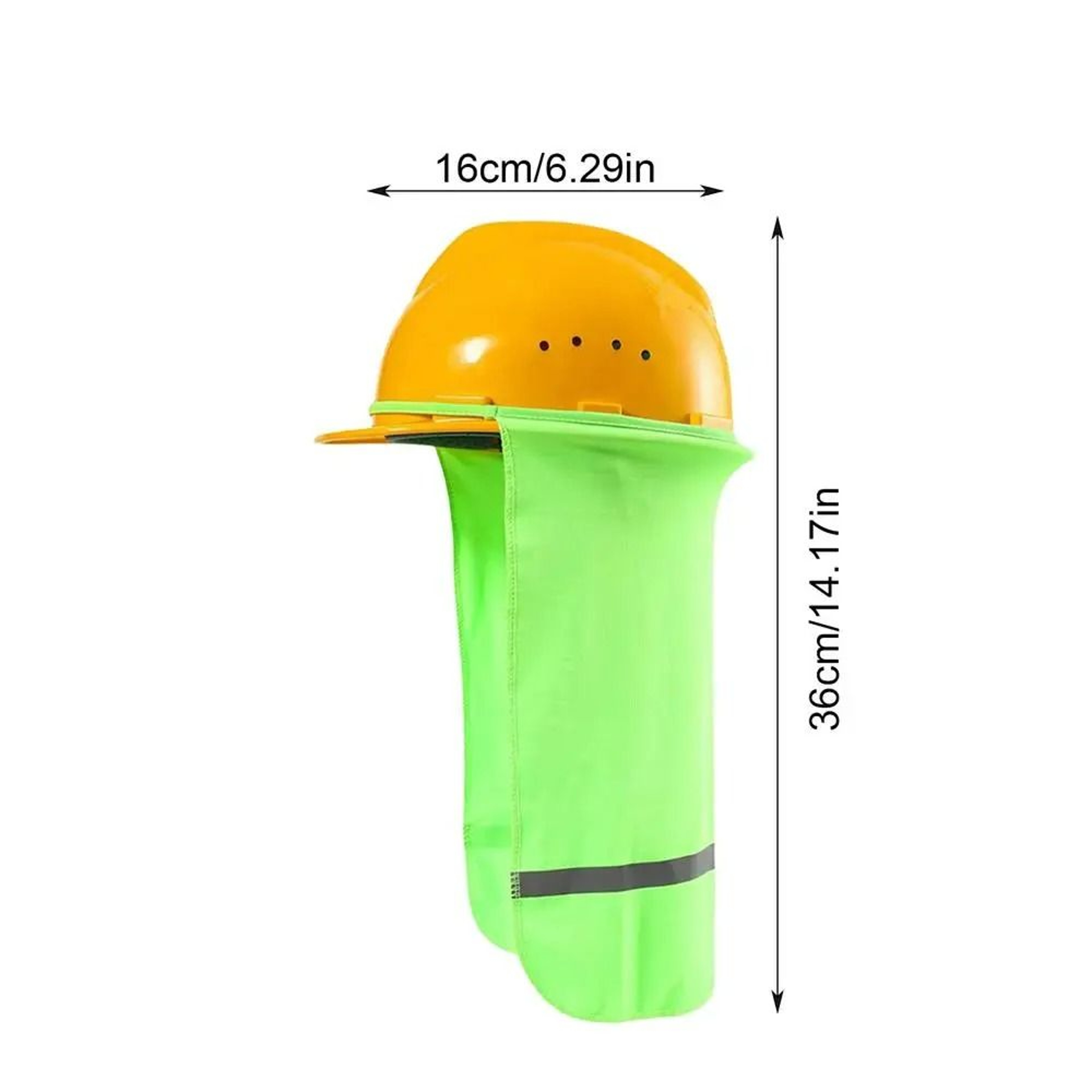 HighVisibility Hard Hat Sun Shade Neck Cover 9