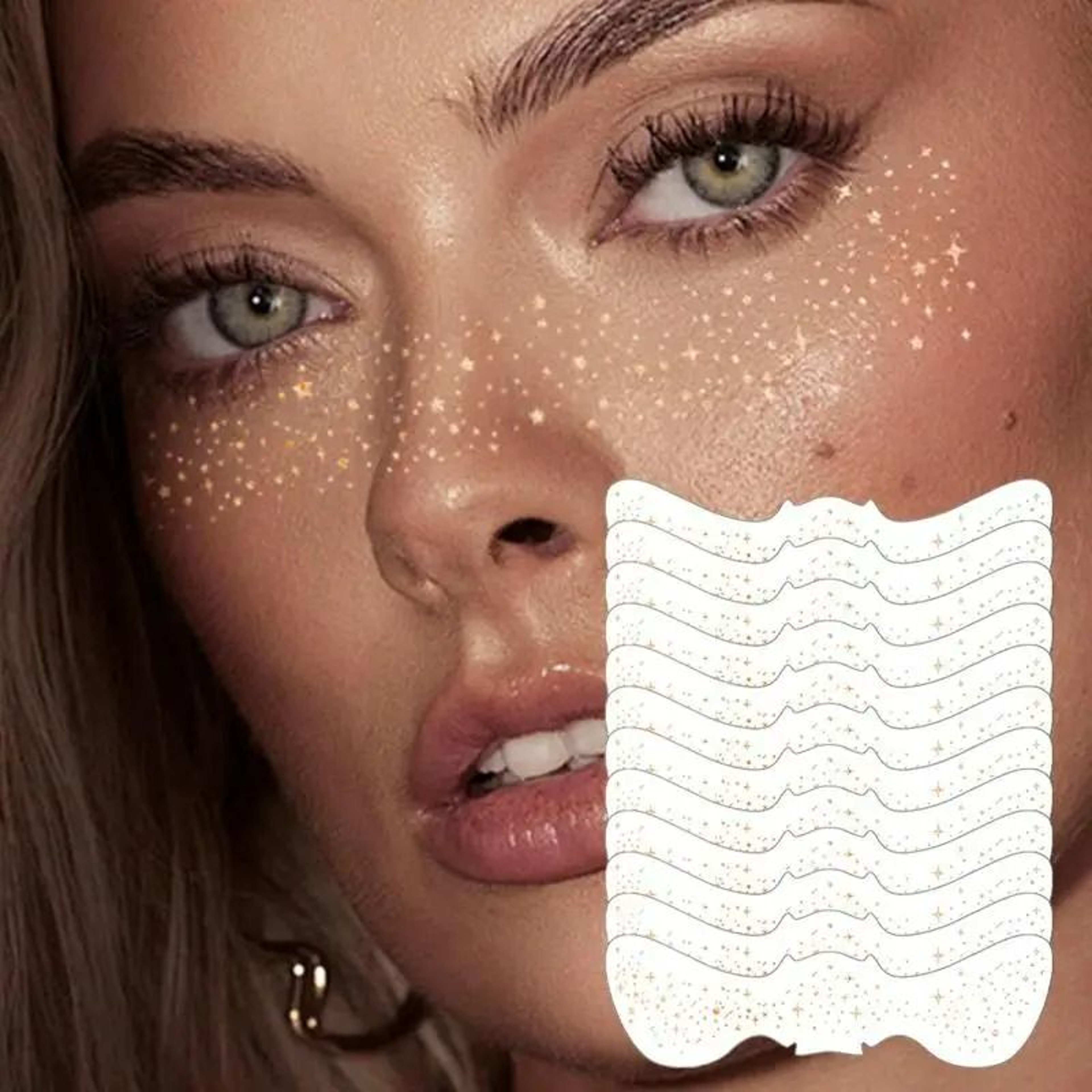 Glitter Fake Freckles Temporary Face Tattoos 0