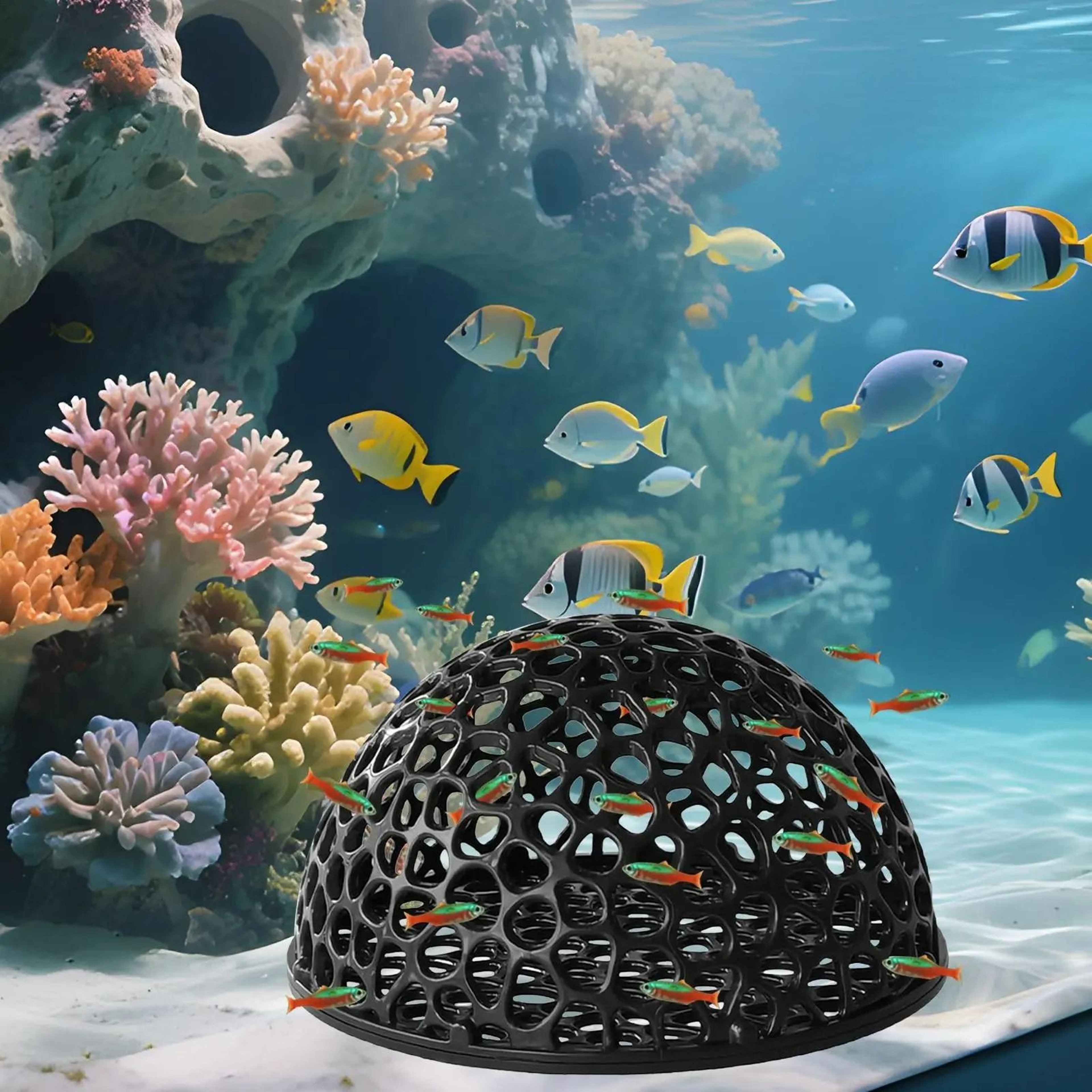 Ceramic Aquarium Shrimp Cave And Fish Hideout 0