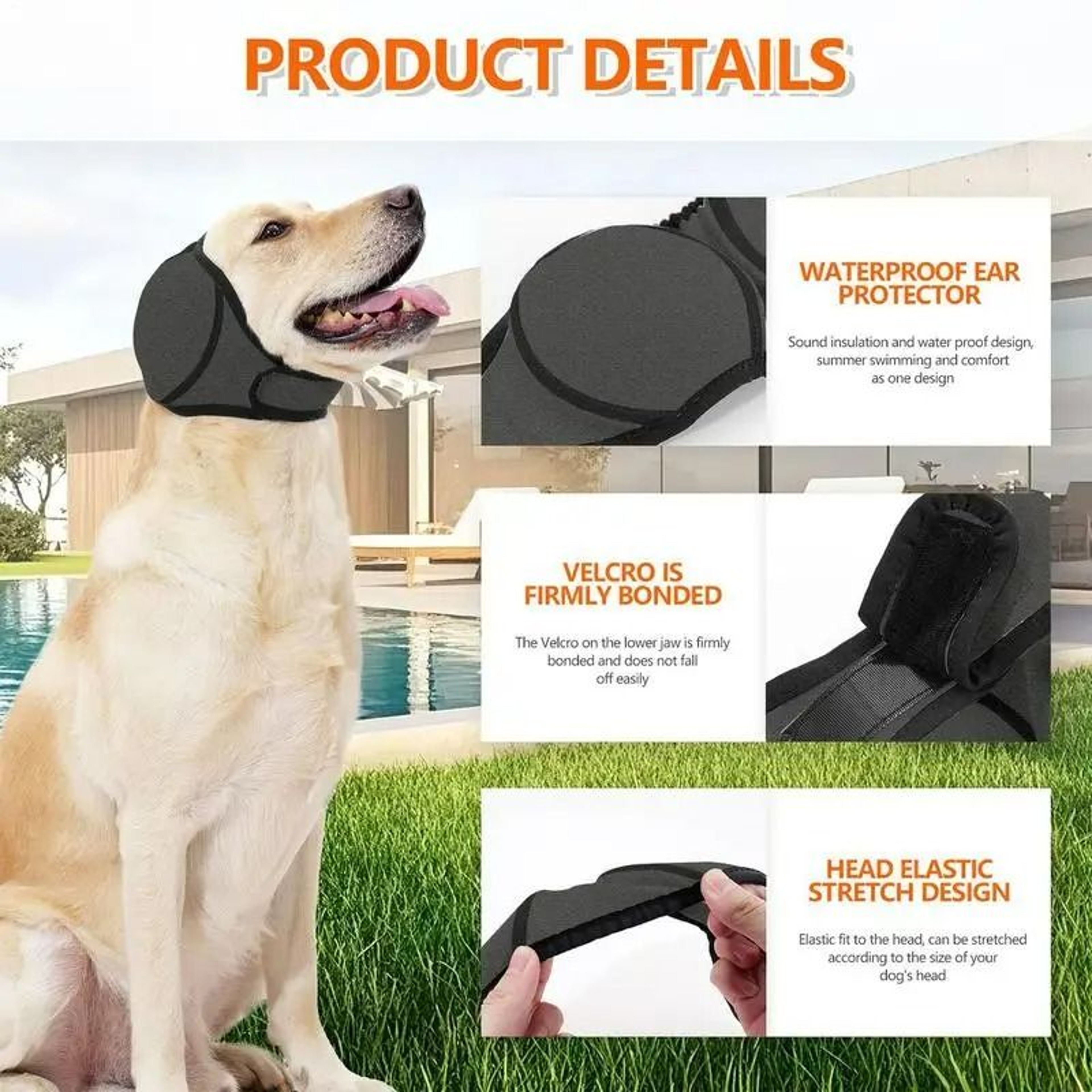 Dog Calming Noise Protection Ear Muffs 5