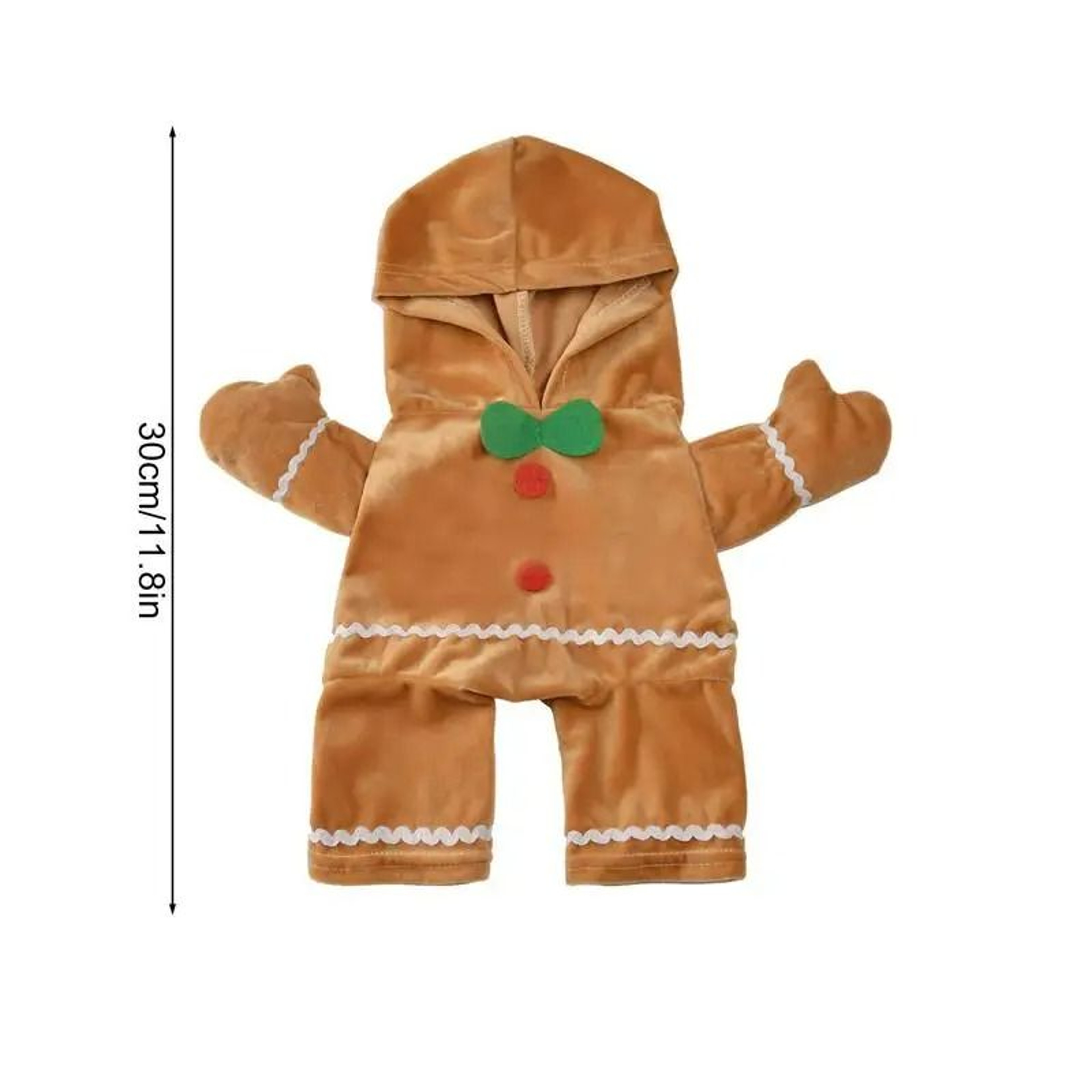 Walking Gingerbread Man Pet Christmas Costume Hoodie 4