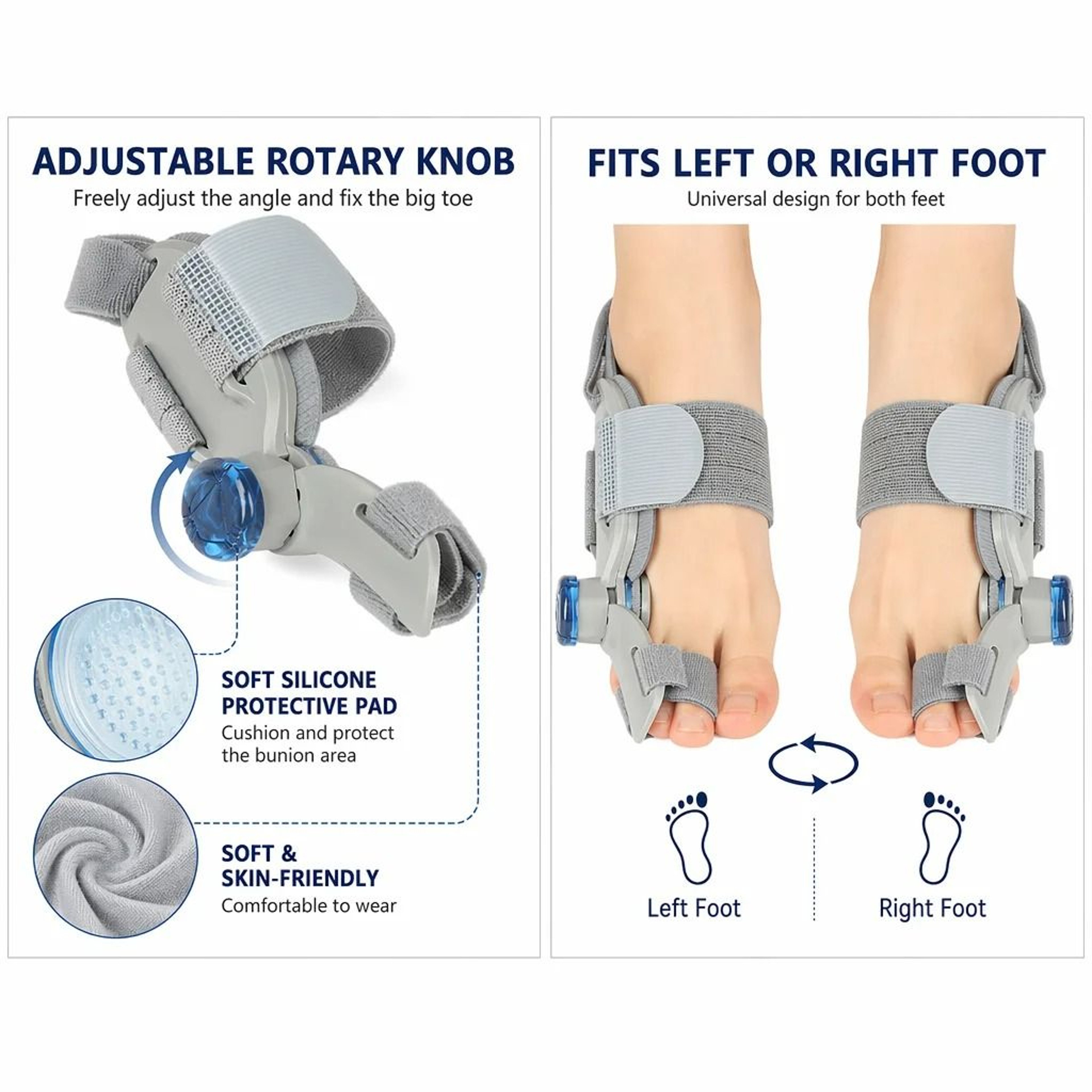 Adjustable Rotatable Bunion Splint  Hallux Valgus Corrector 5