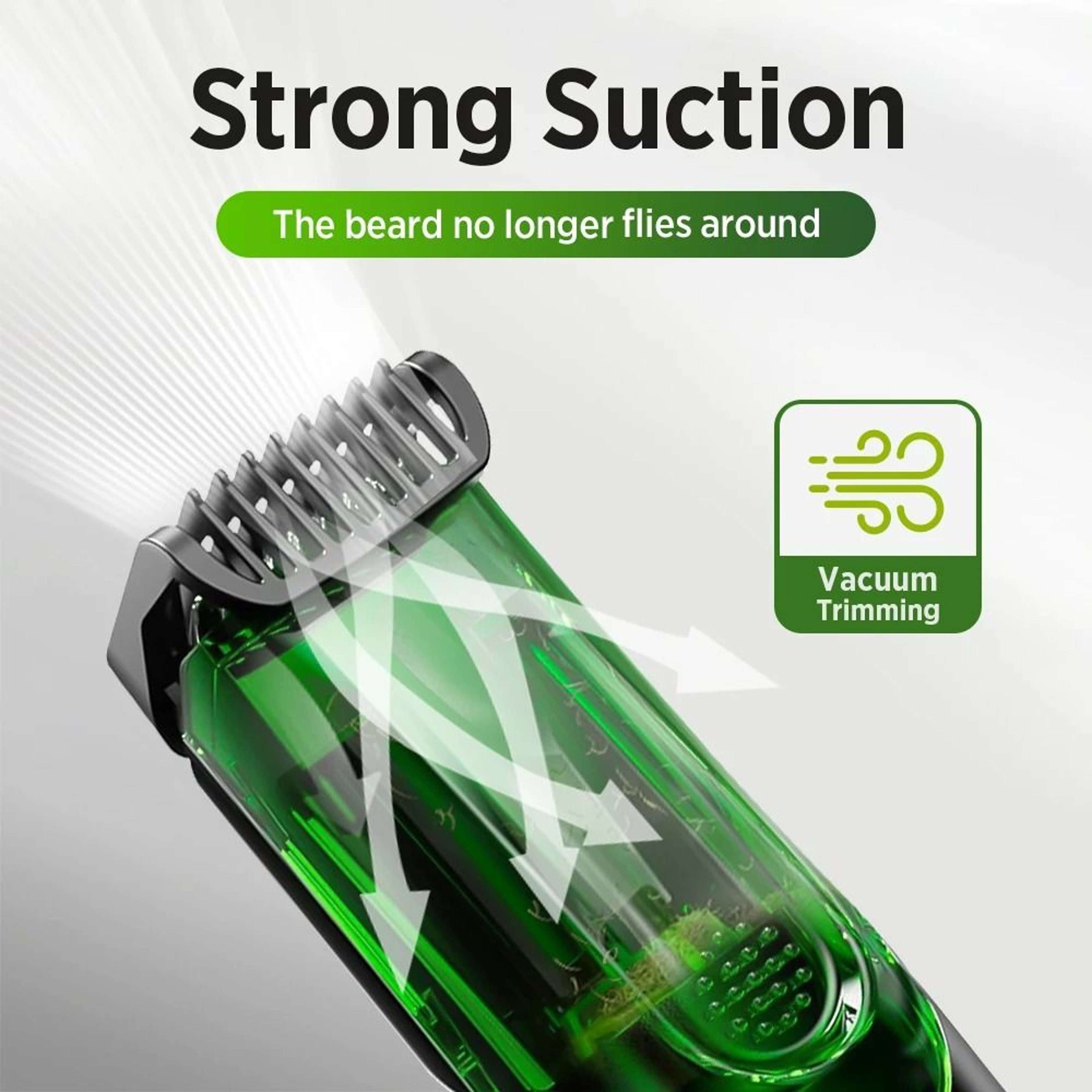 Vacuum Cordless Mens Beard  Stubble Trimmer 1