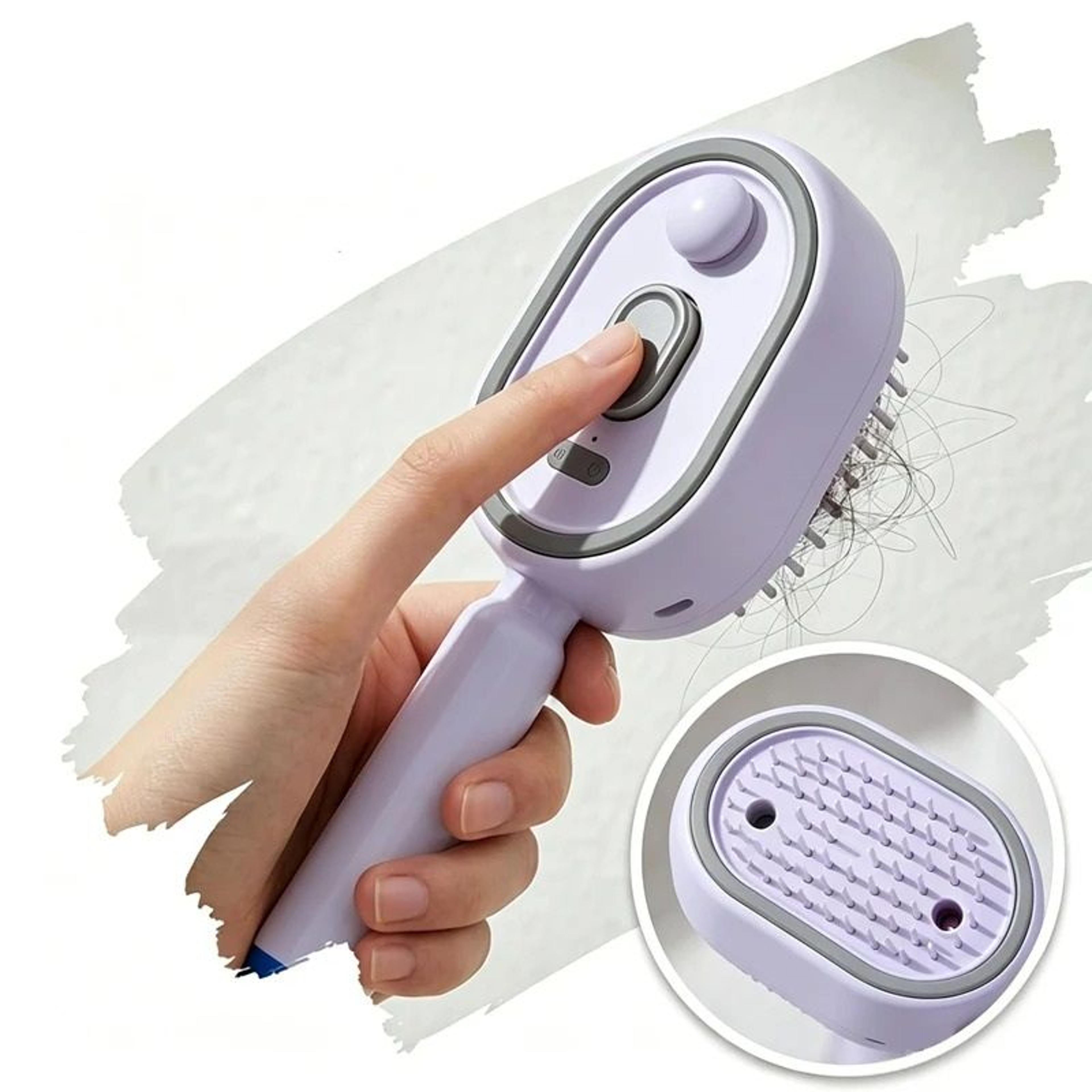 Multifunctional Mist Spray Scalp Massager  AntiFrizz Hair Brush 0