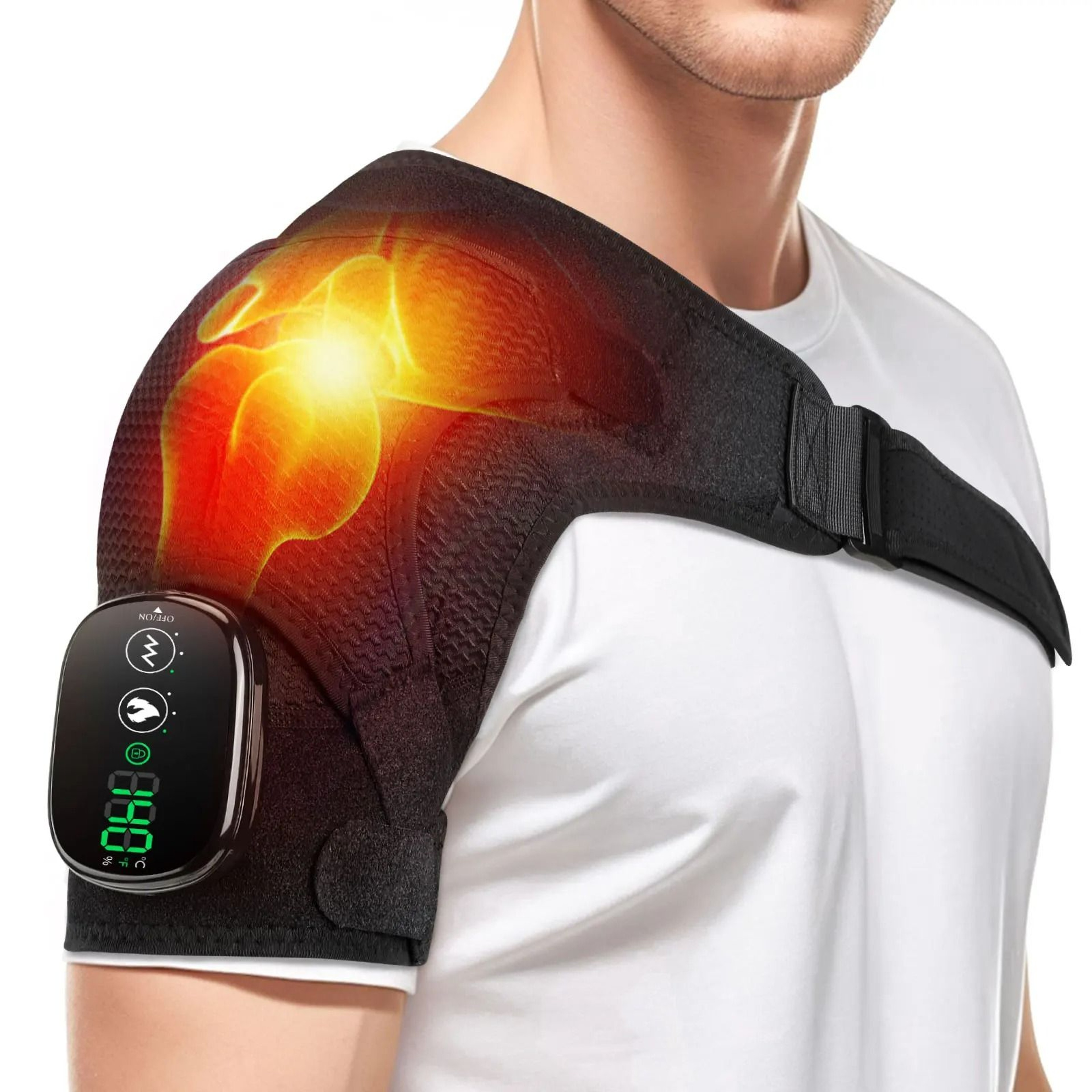 2in1 Heated Joint Massager  Thermal Support Brace 7