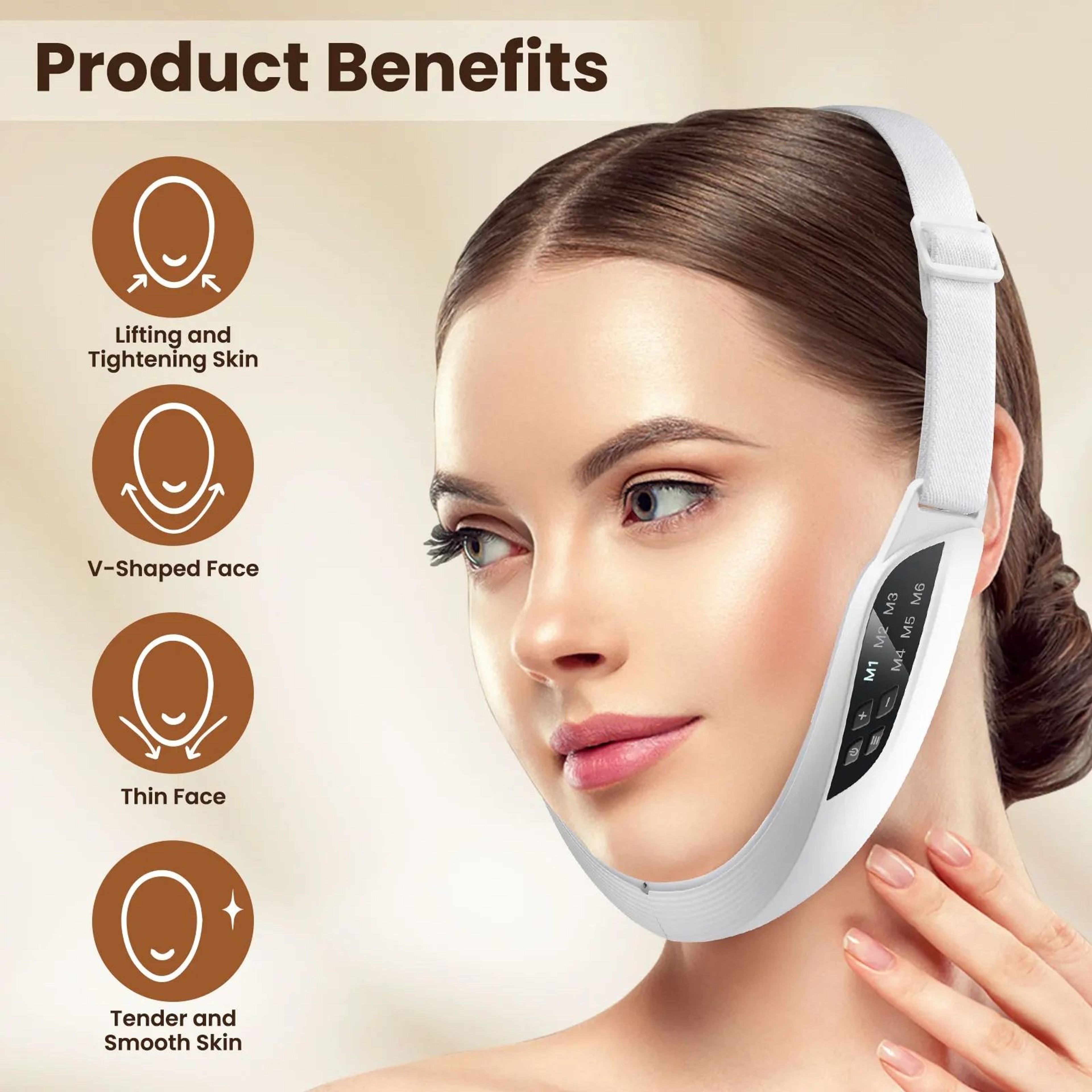 EMS VFace Lifting  LED Photon Therapy Massager 4