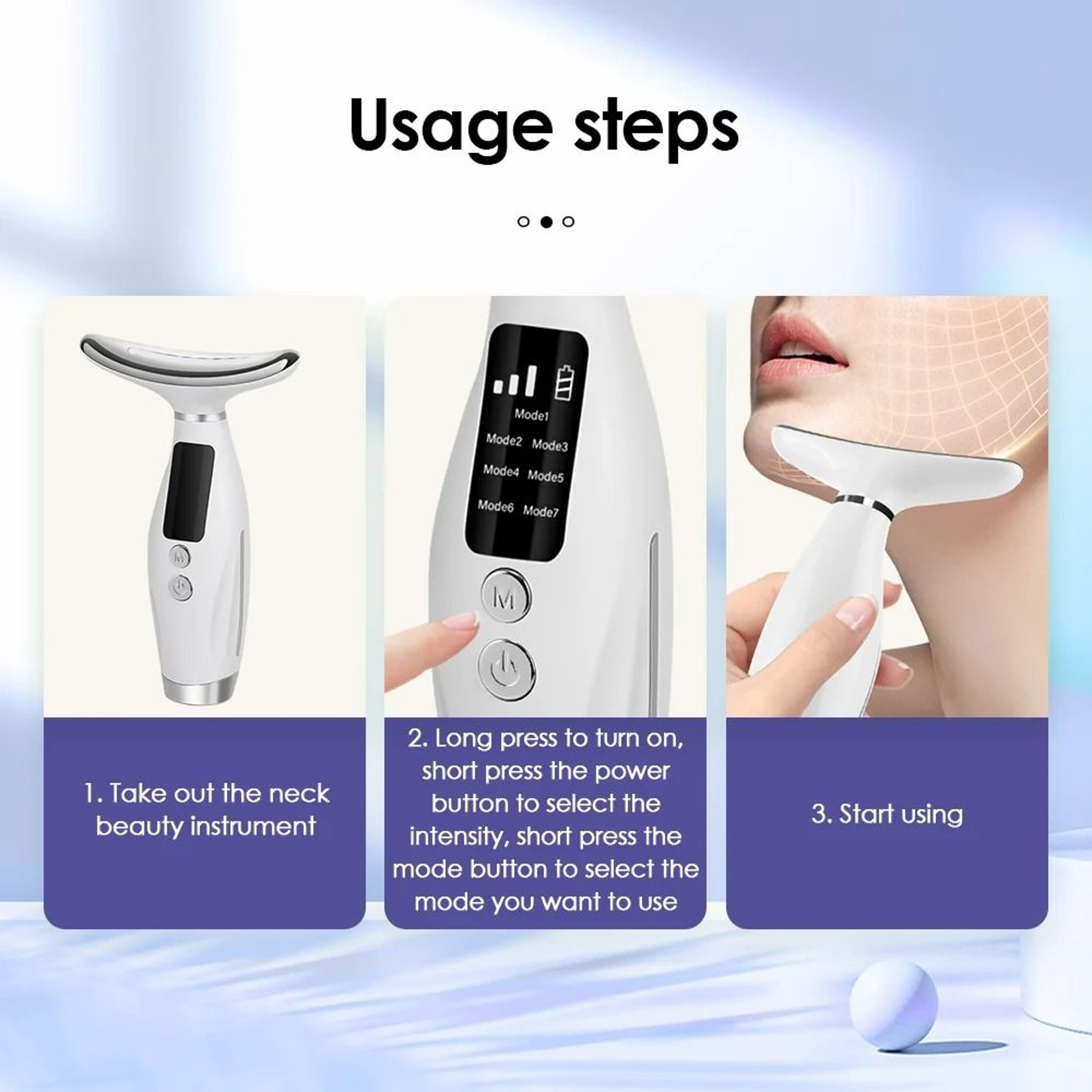 7Color LED Photon Therapy Neck  Face Lifting Massager 6