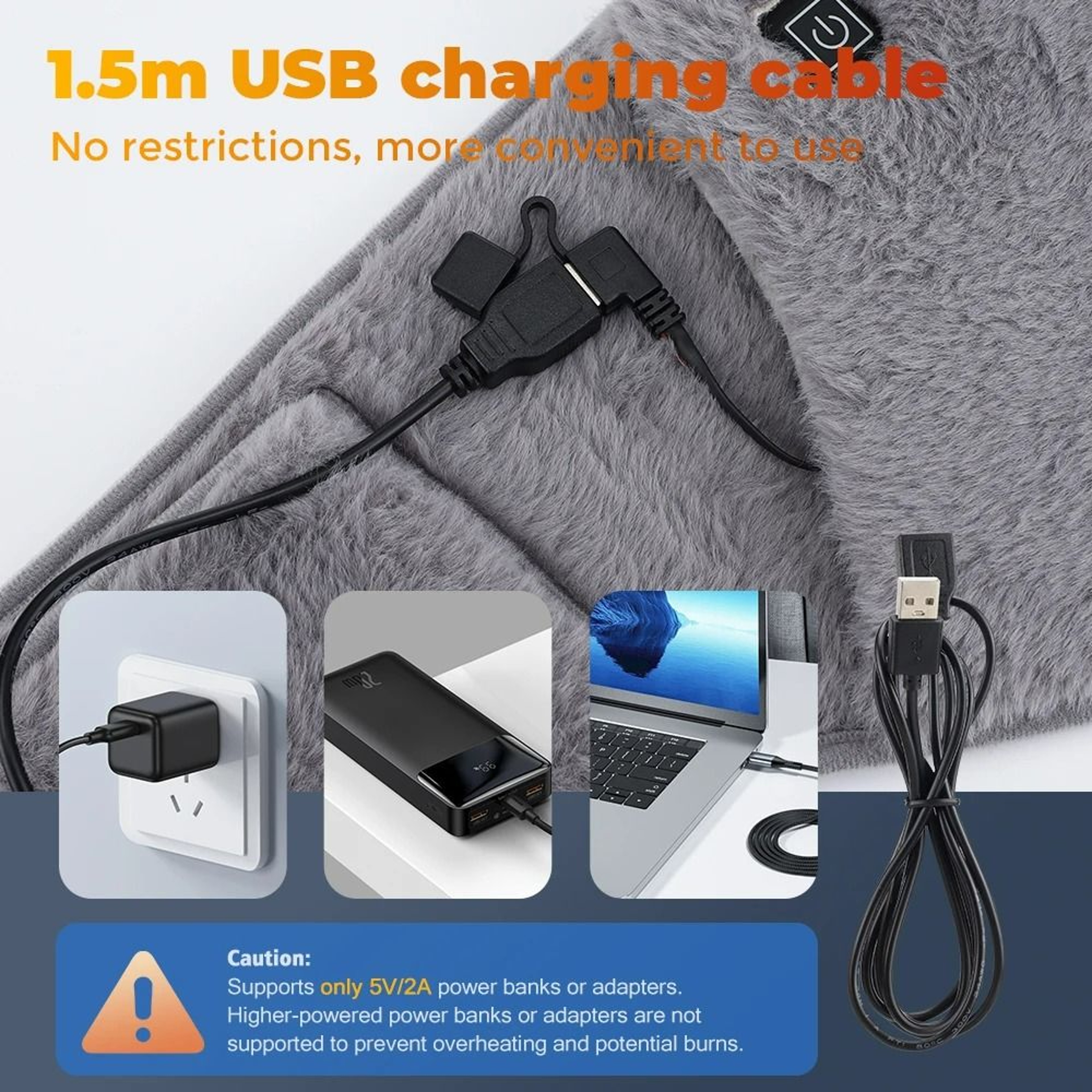 3Level Electric Graphene Heating Pad  Abdominal Warmer 4