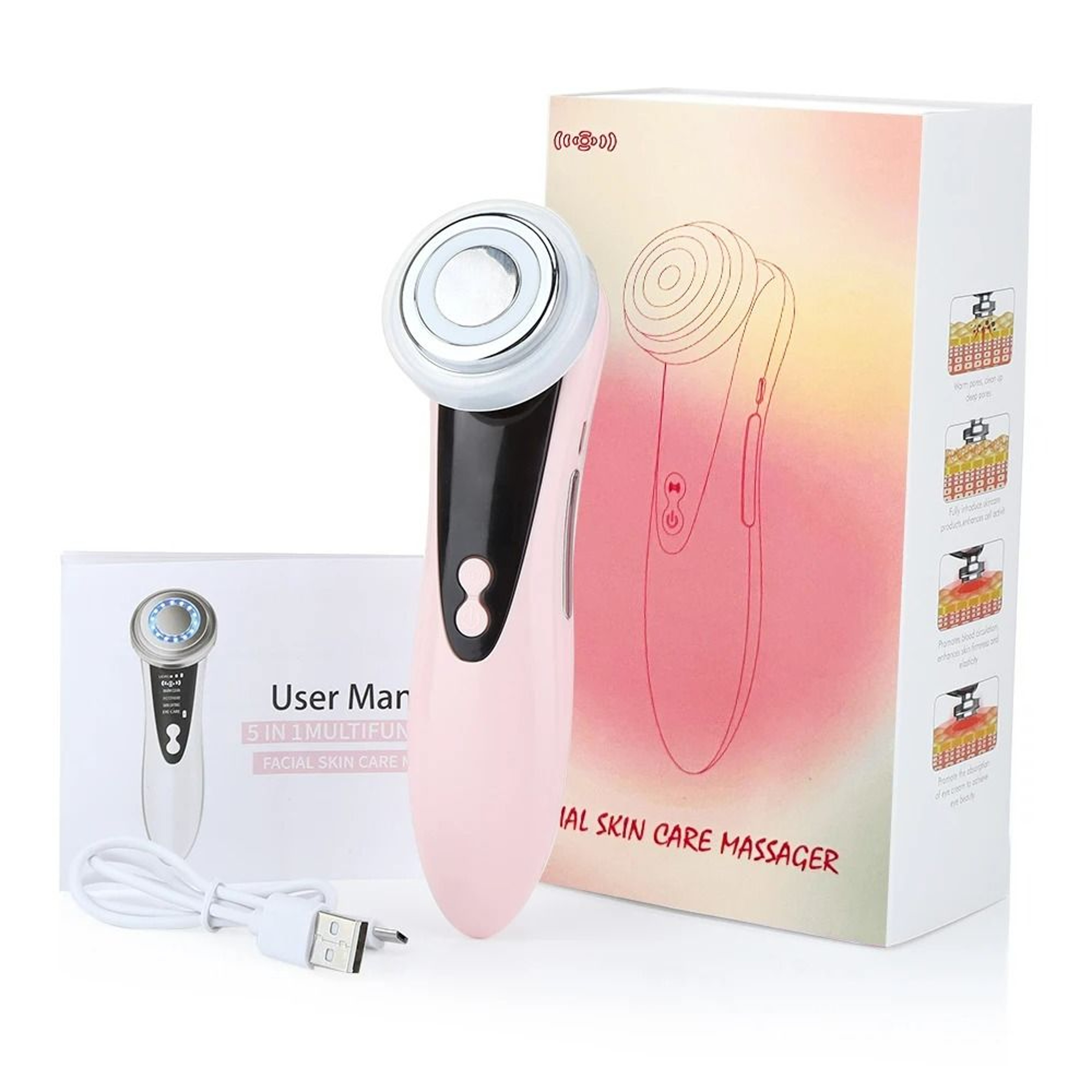 4in1 Red  Blue Light Therapy Facial Massager 6