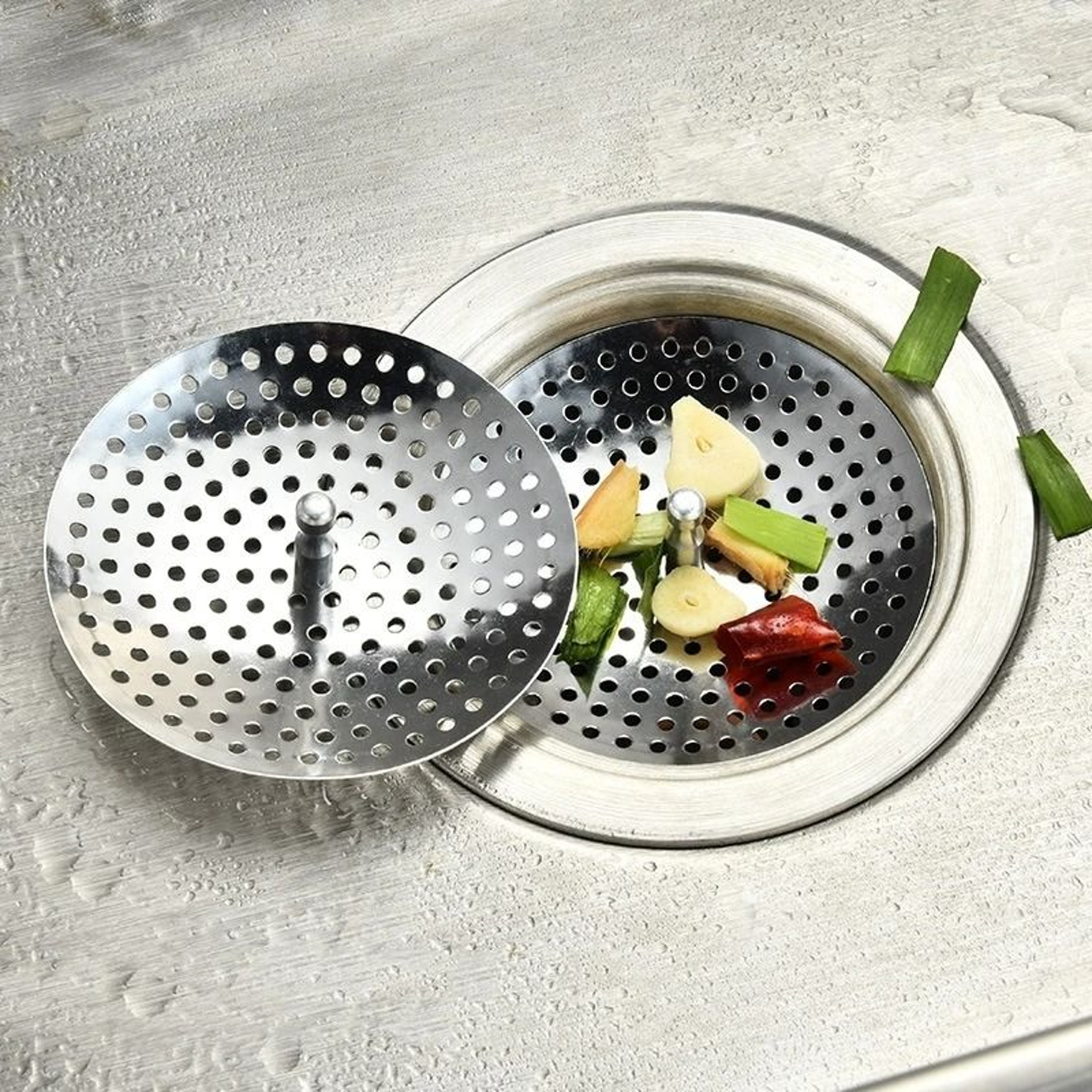Stainless Steel Kitchen Sink Strainer  Drain Stopper 0