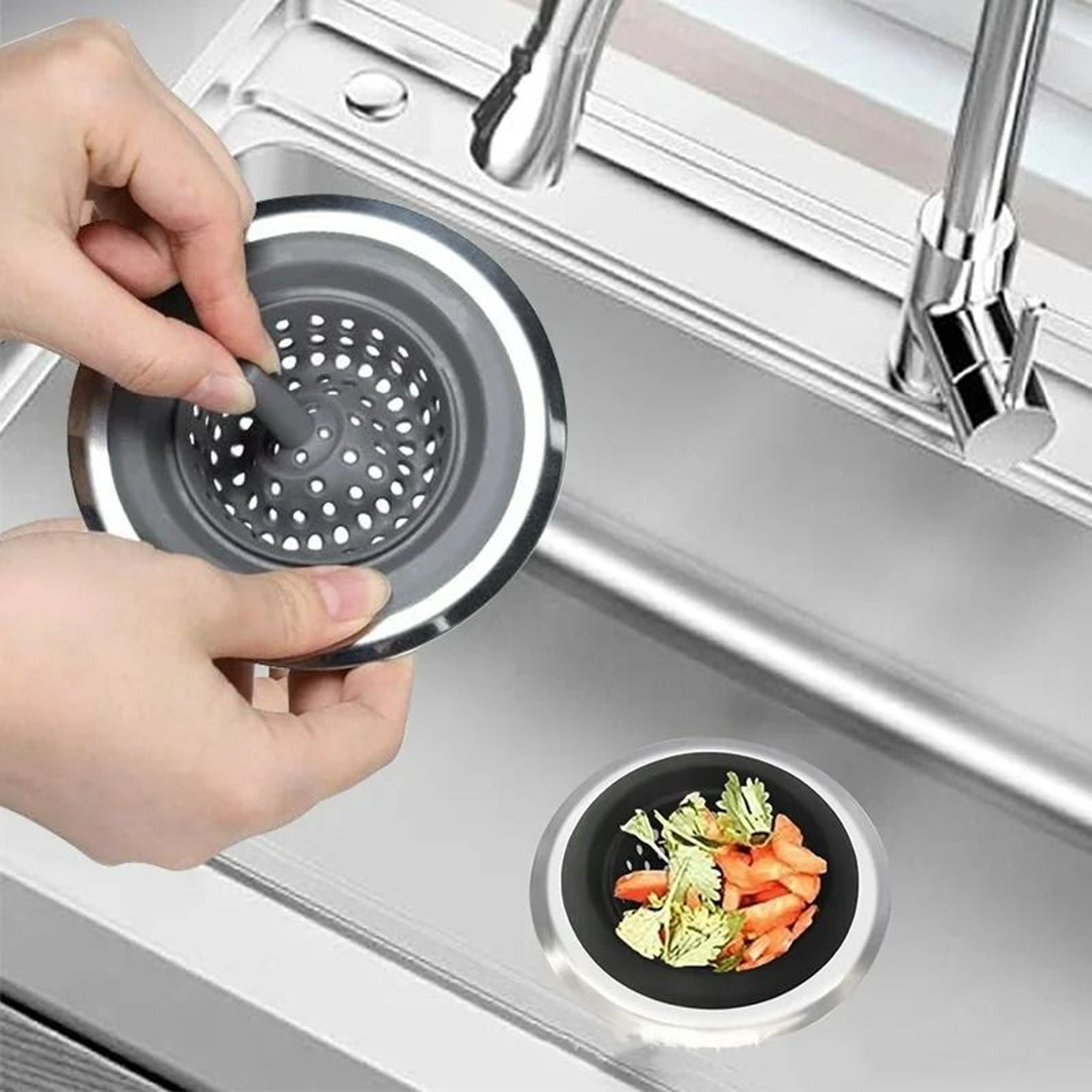Kitchen Silicone Sink Strainer  AntiClogging Drain Stopper 2